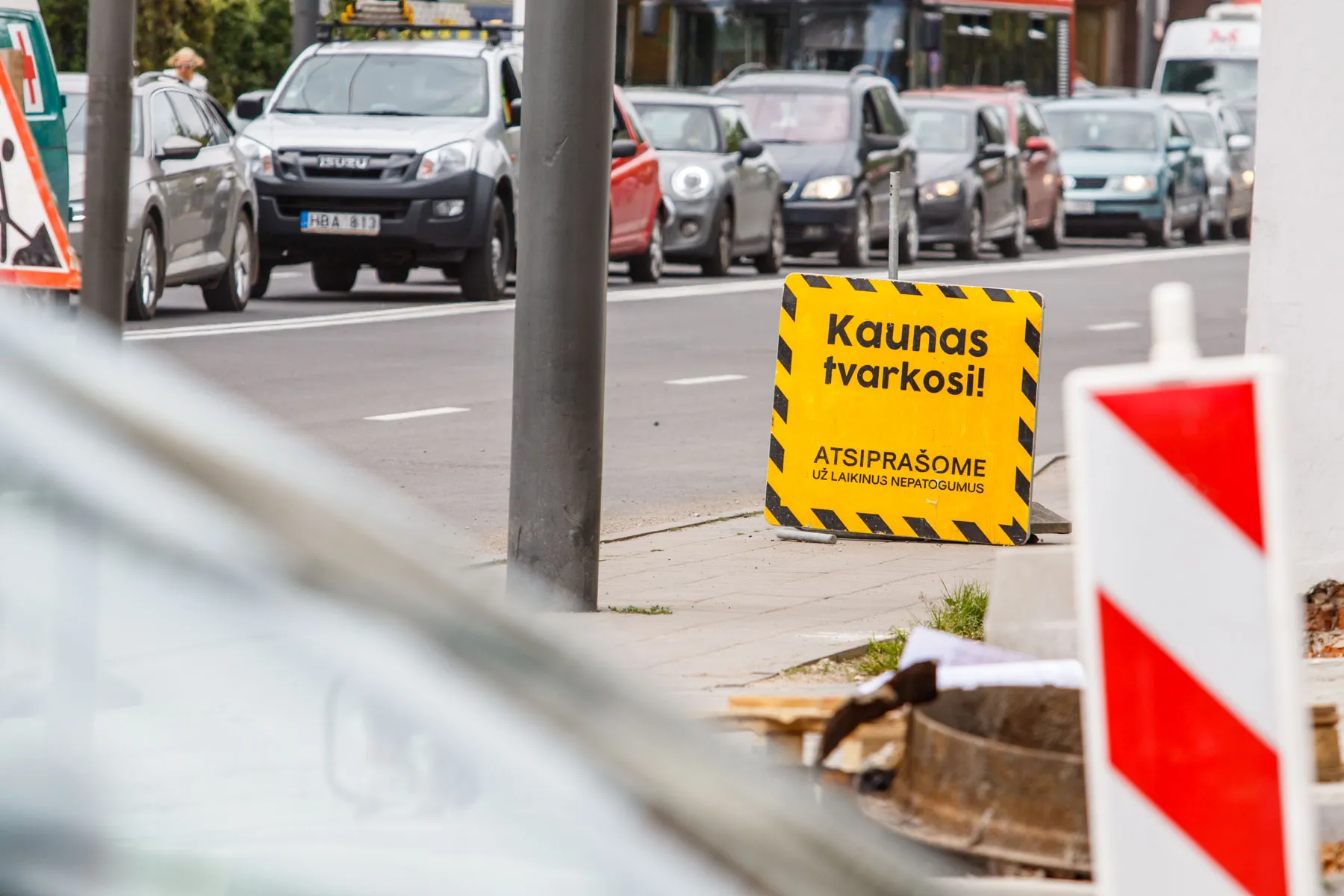 Automobilių spūstys Savanorių prospekte