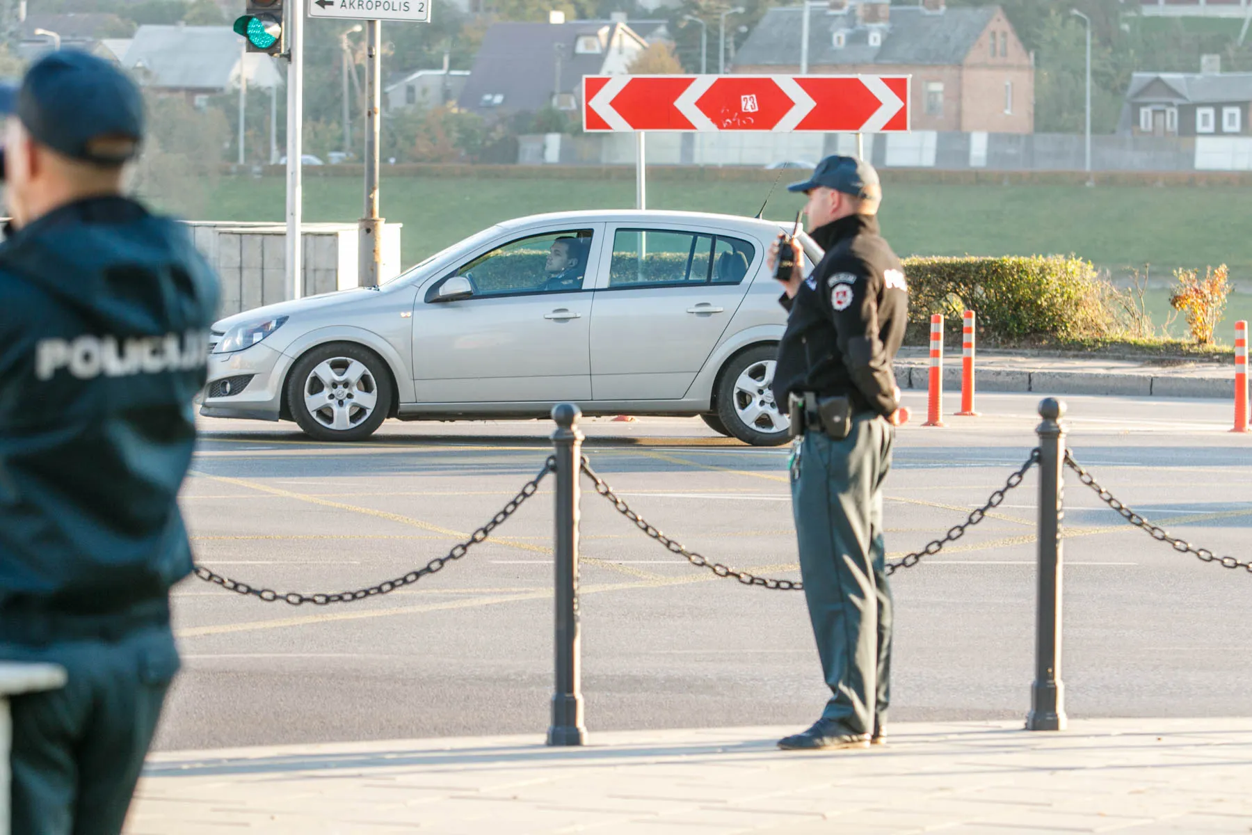 Policijos reidas Karaliaus Mindaugo prospekto ir Birštono gatvės sankryžoje