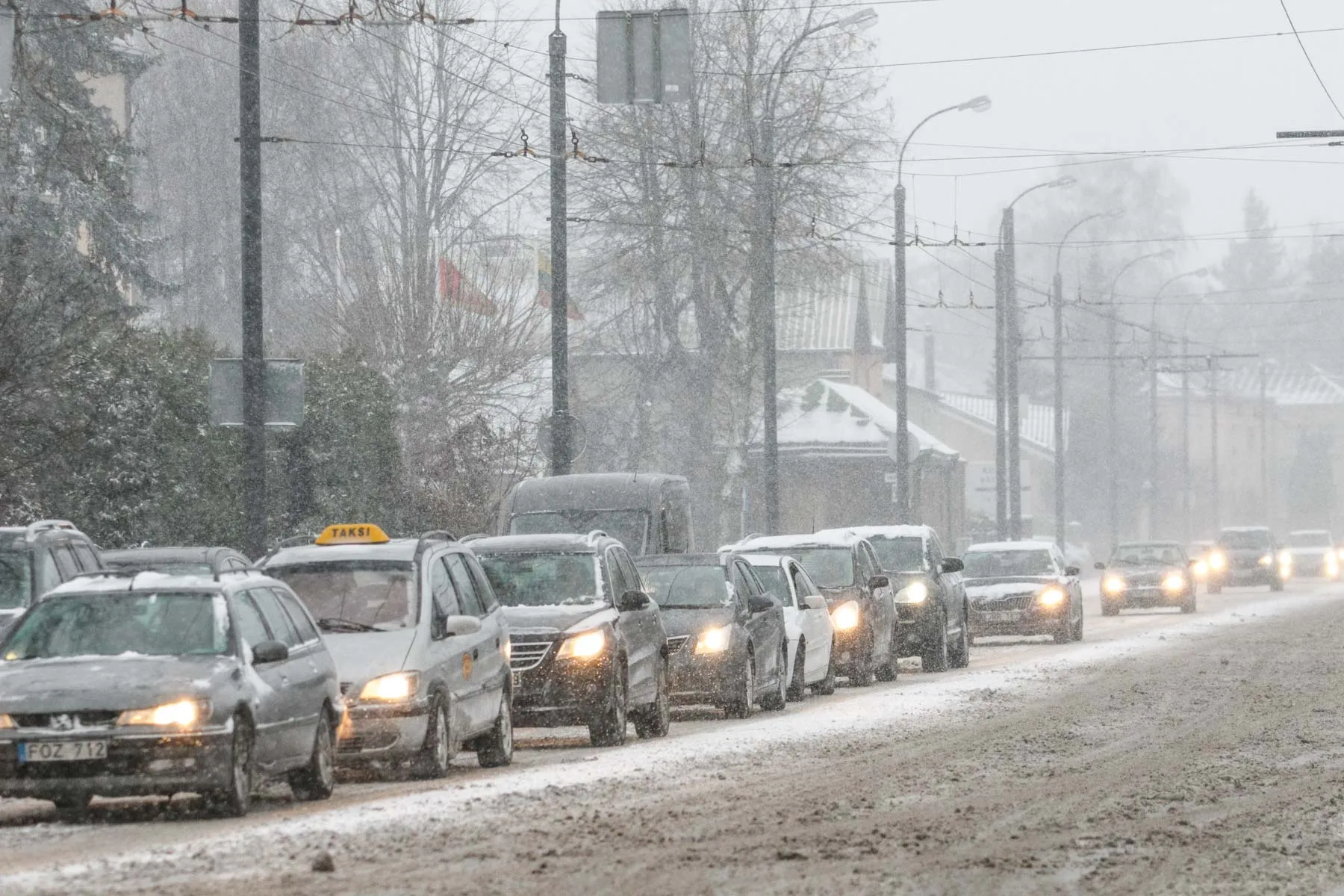 Žiema Kaune, eismas Kaune žiemą
