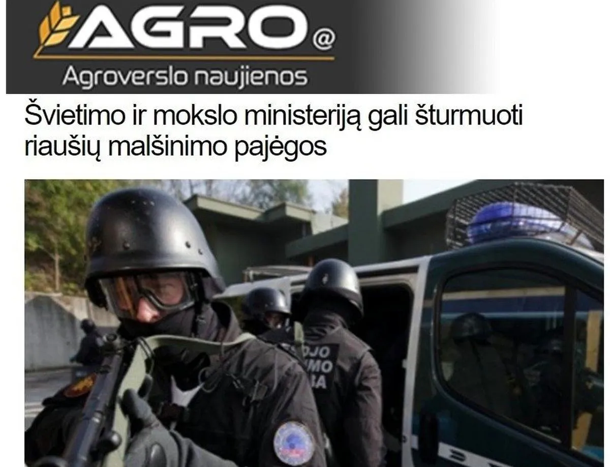 Šturmuojama Švietimo ir mokslo ministerija