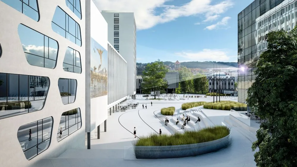 Vienybės aikštės rekonstrukcijos projekto vizualizacijos