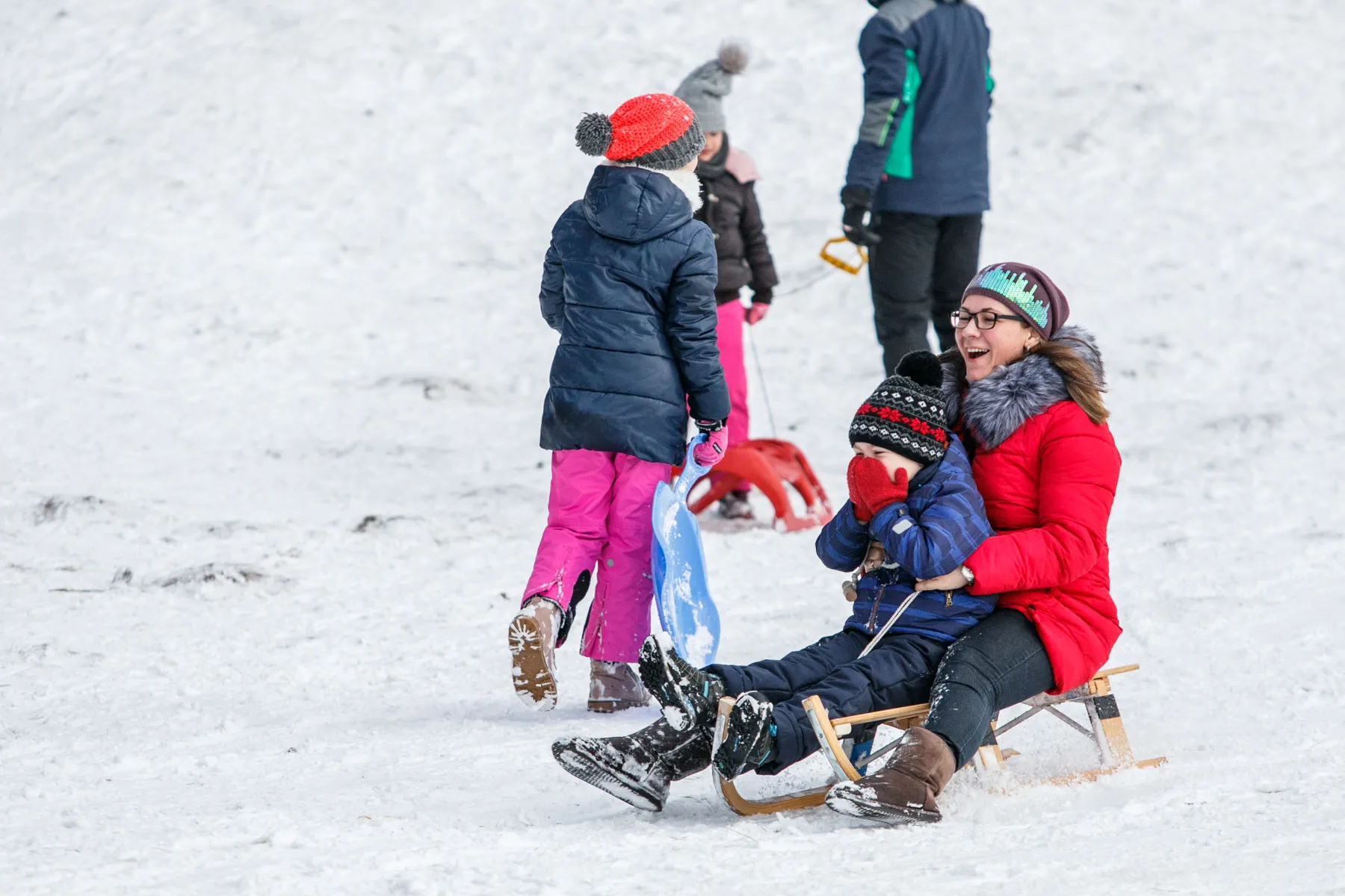 Kauniečių žiemos pramogos Kleboniškio miške ir prie Kauno pilies
