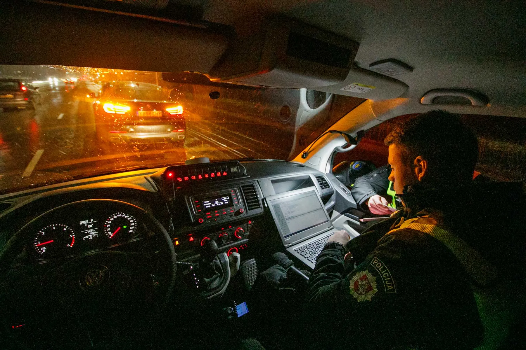 Kauno policijos patrulių naktinis budėjimas