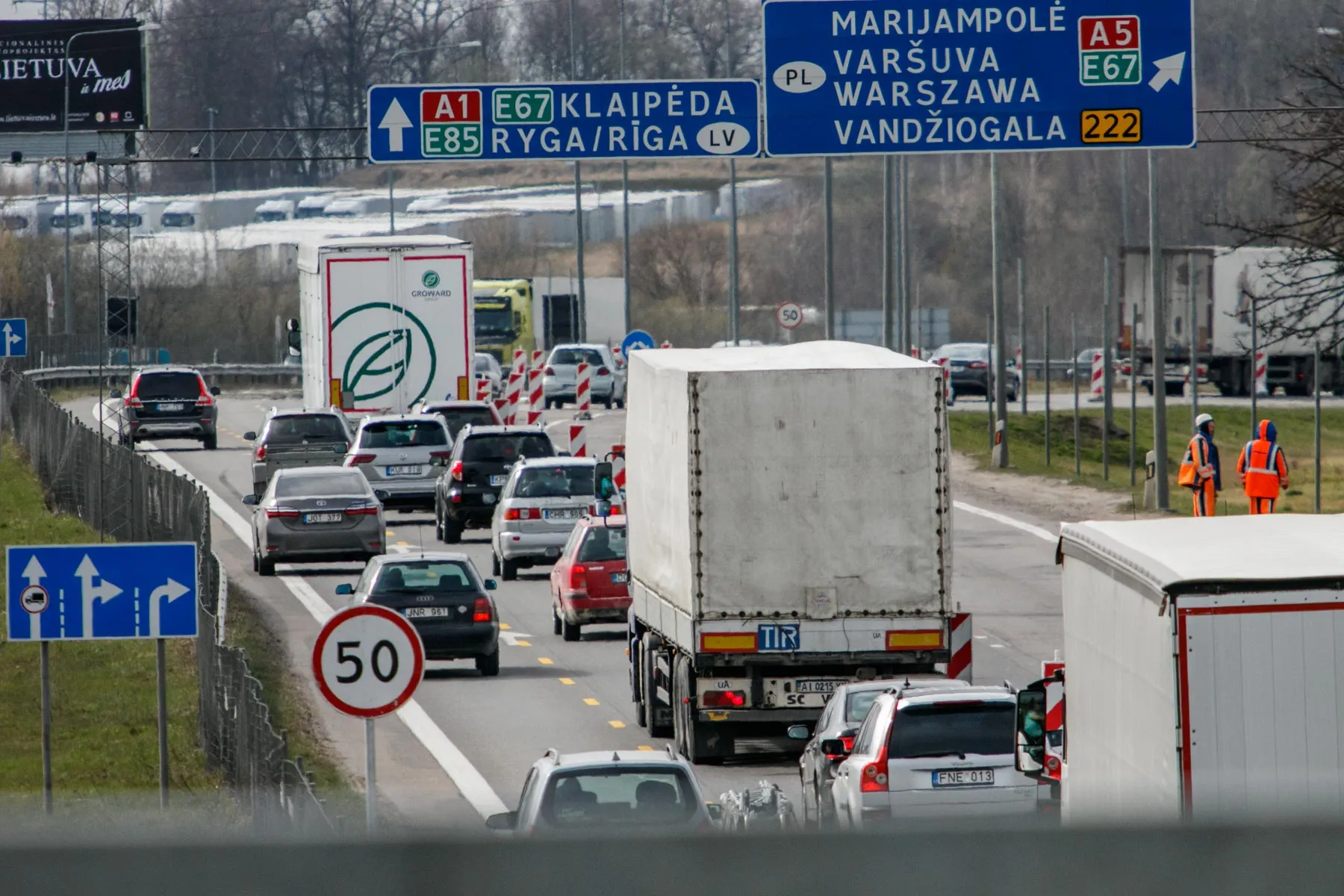 Automobilių spūstis Islandijos plente
