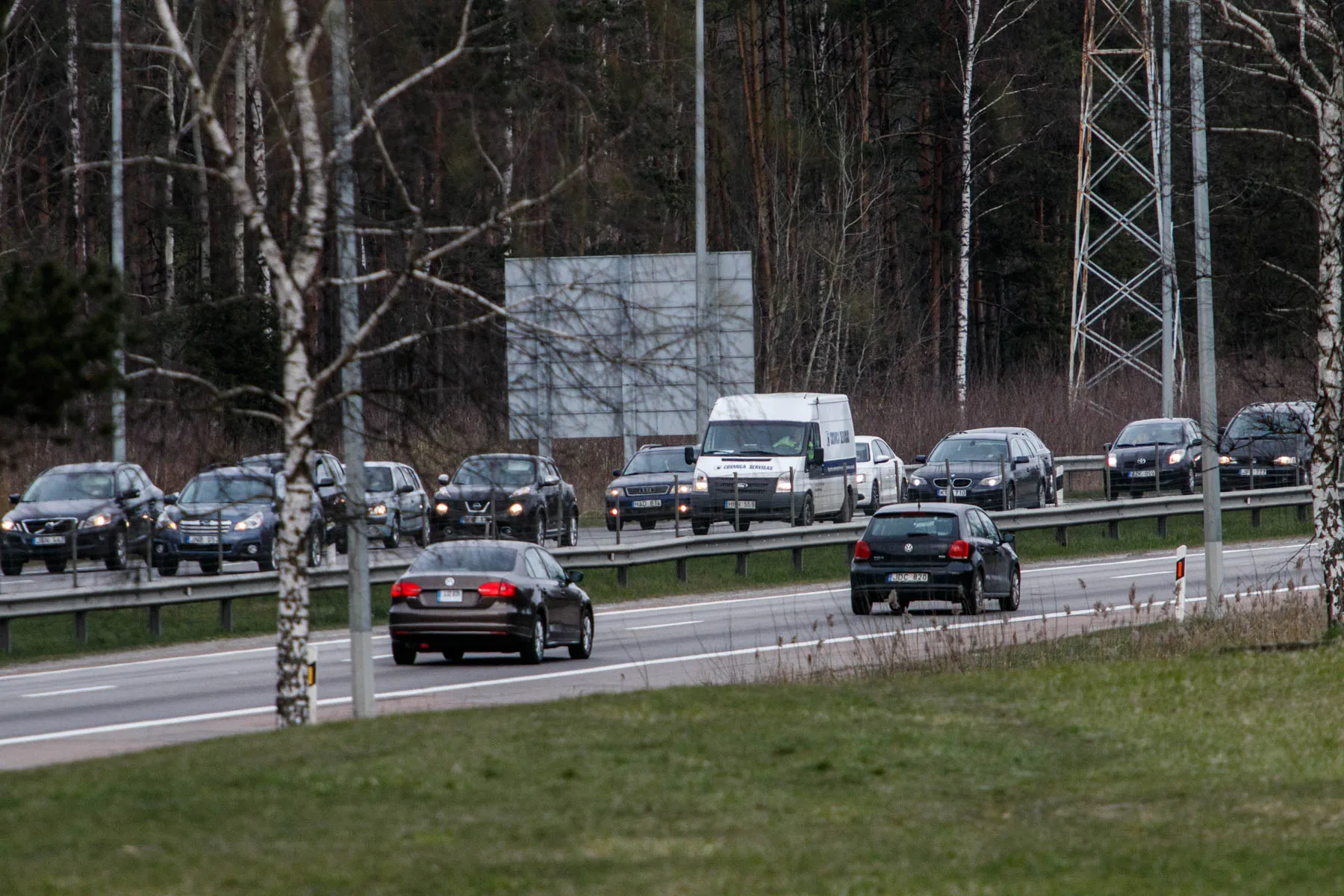 Automobilių spūstis Islandijos plente