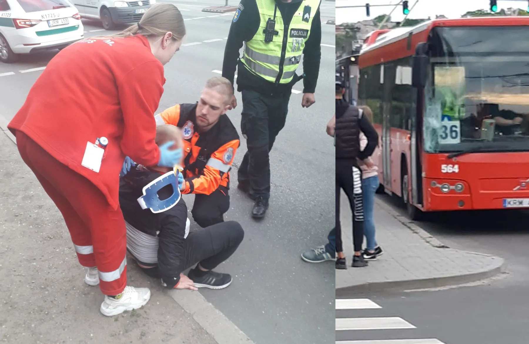 Varnių gatvėje autobusas partrenkė dviratininką