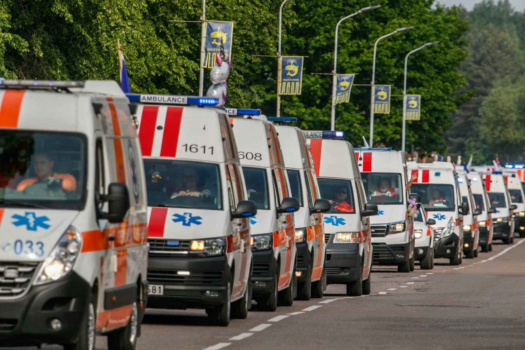 Greitosios medicinos pagalbos automobilių paradas