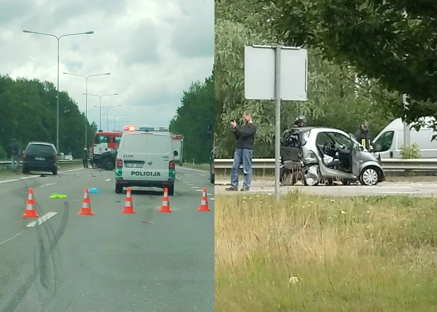 Avarija A1 kelyje