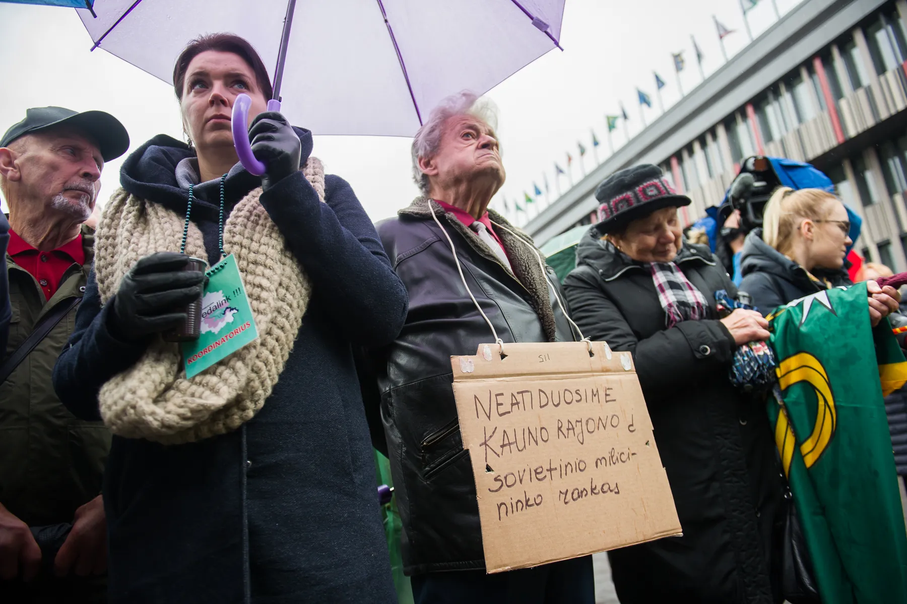 Gyventojų mitingas prie Kauno rajono savivaldybės