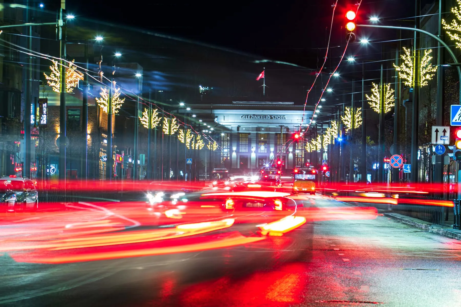 Kalėdiniai papuošimai Kauno gatvėse