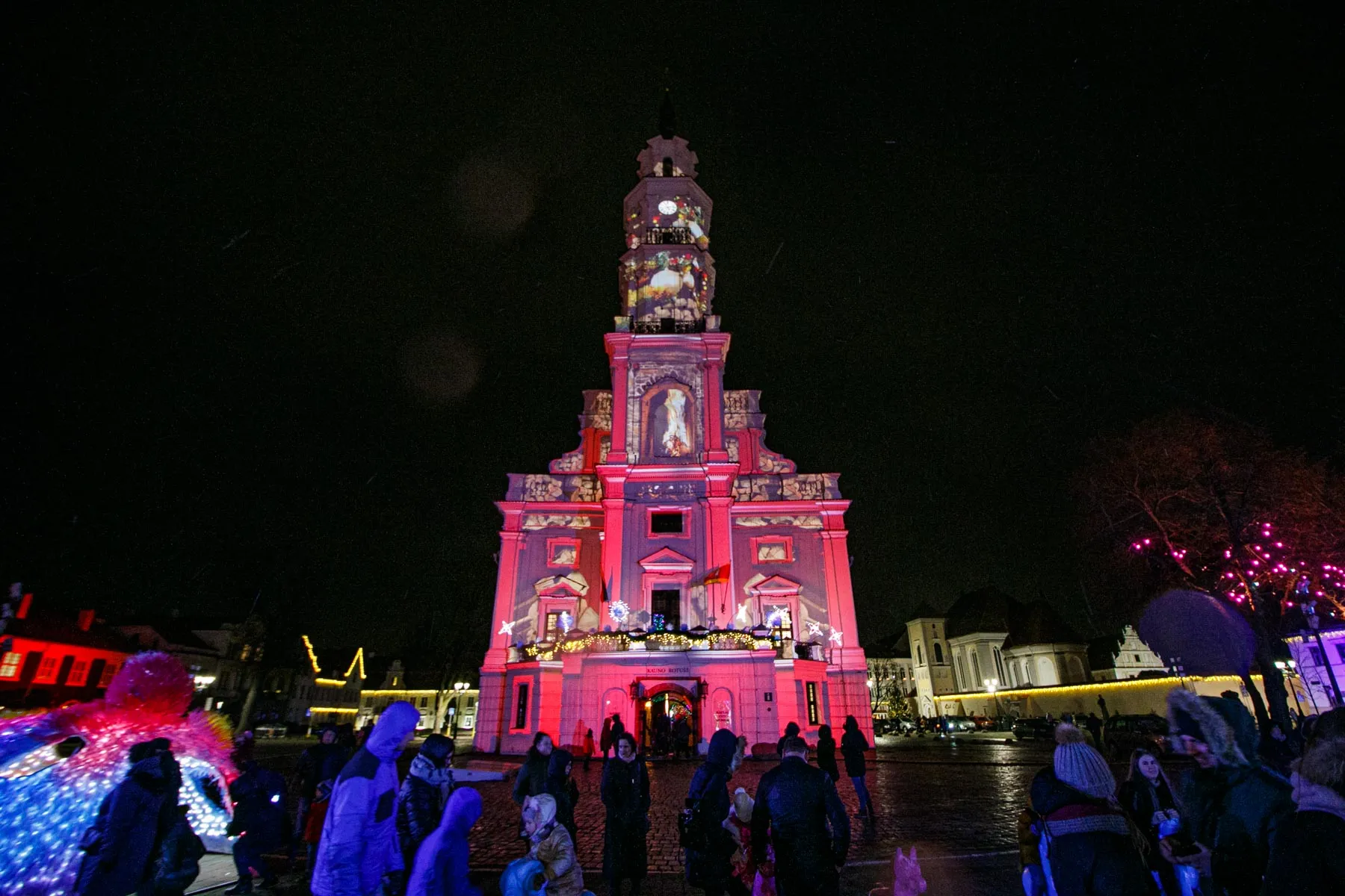 3D projekcijos Rotušės aikštėje