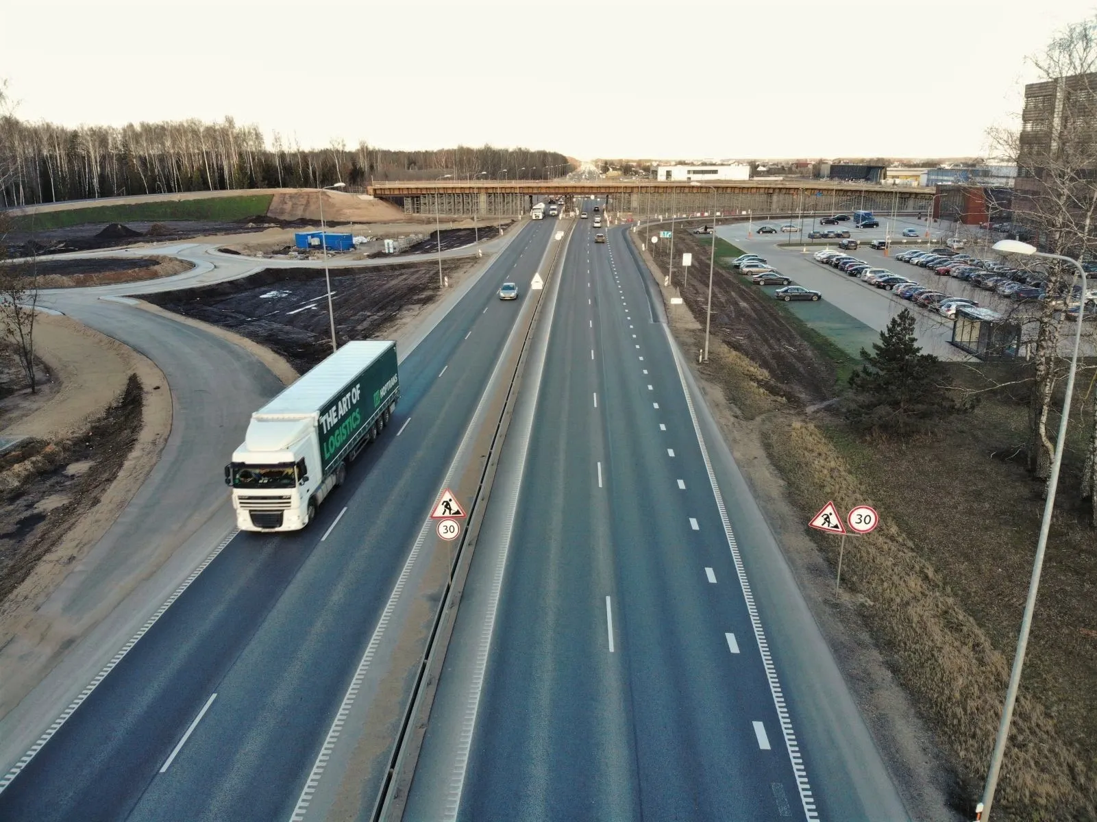 Viaduko statybos prie Kauno LEZ