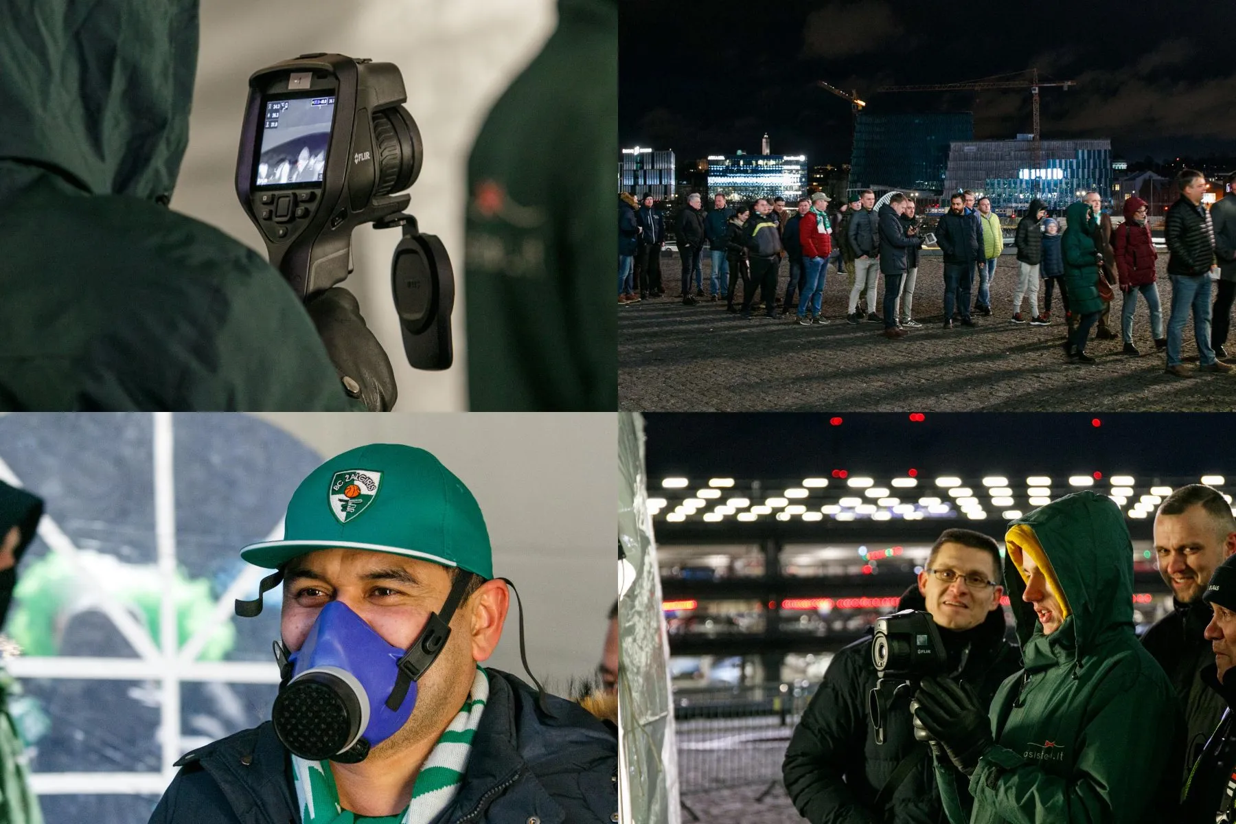 Prie Žalgirio arenos fanai tikrinami termovizoriais