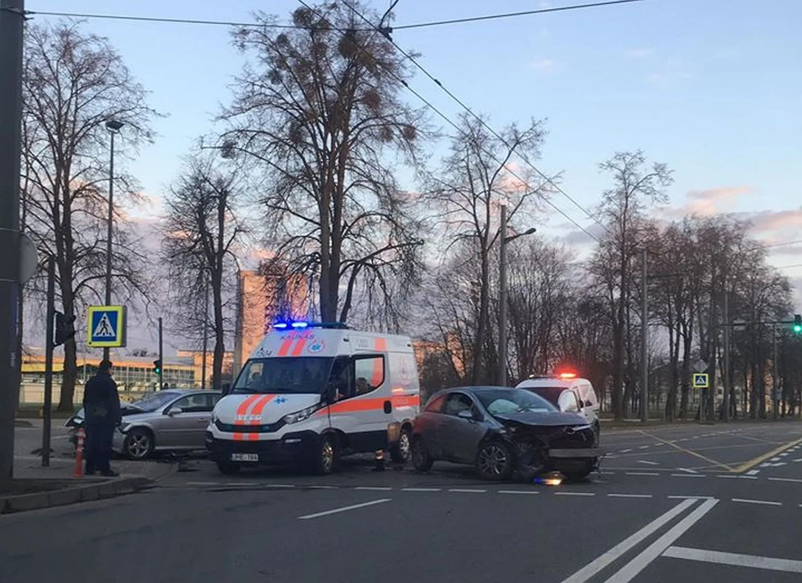 Avarija K. Petrausko ir Aukštaičių gatvių sankryžoje