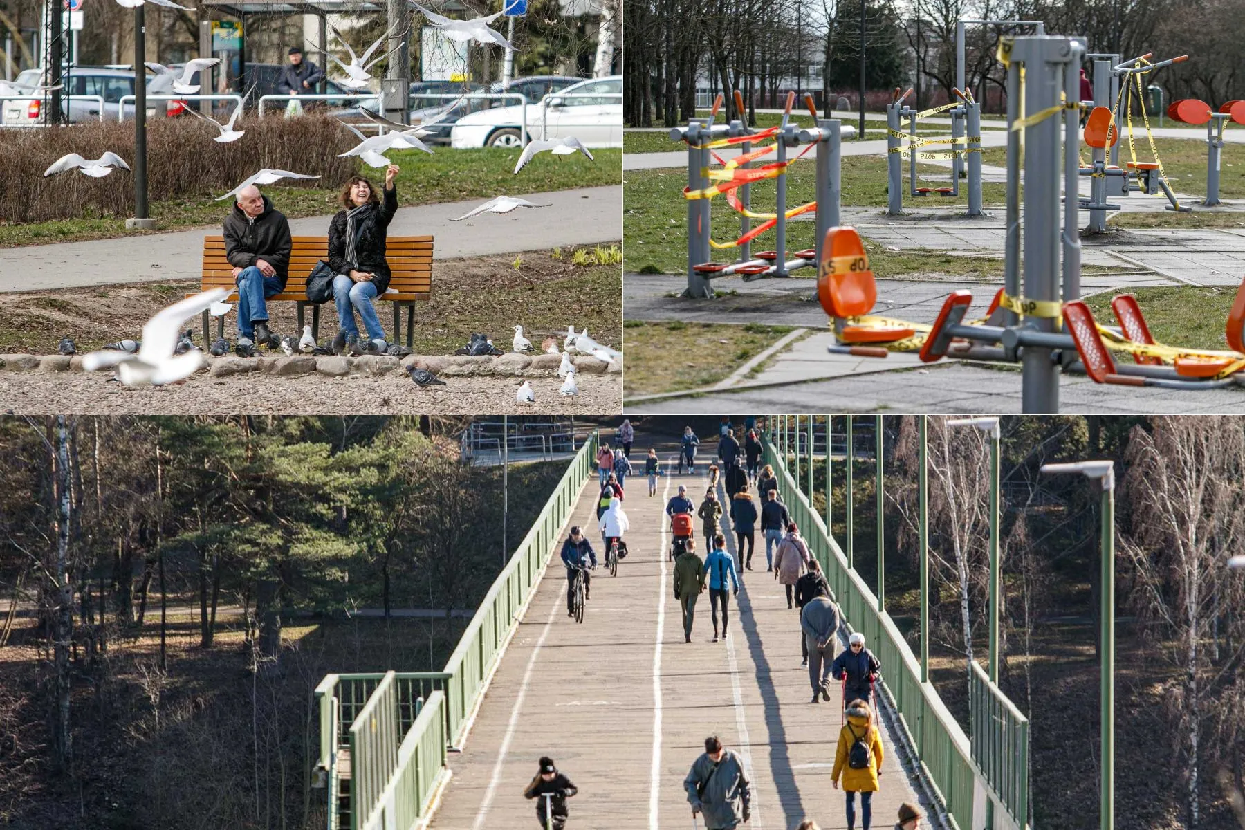 Žmonės Kauno parkuose