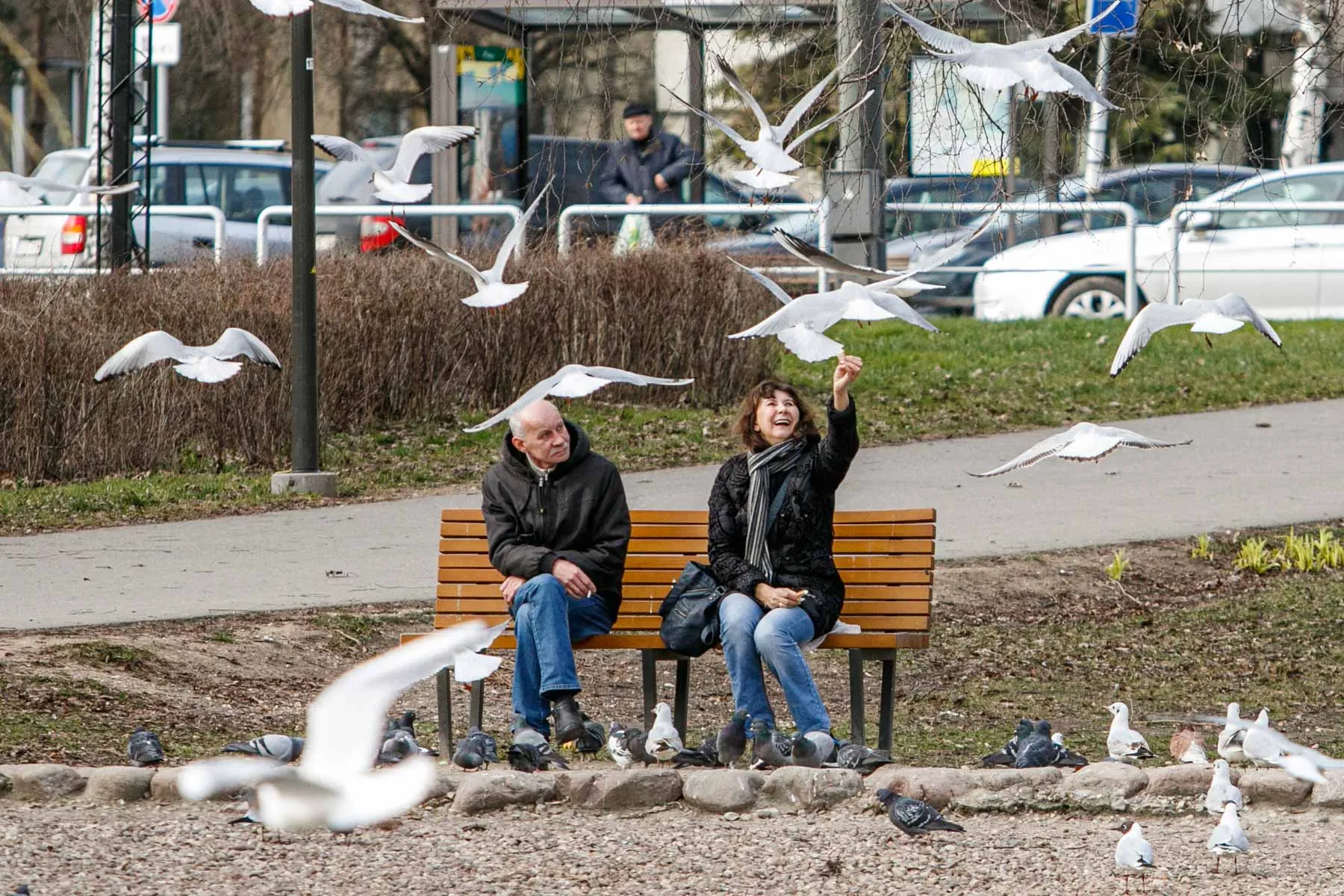 Žmonės Kauno parkuose