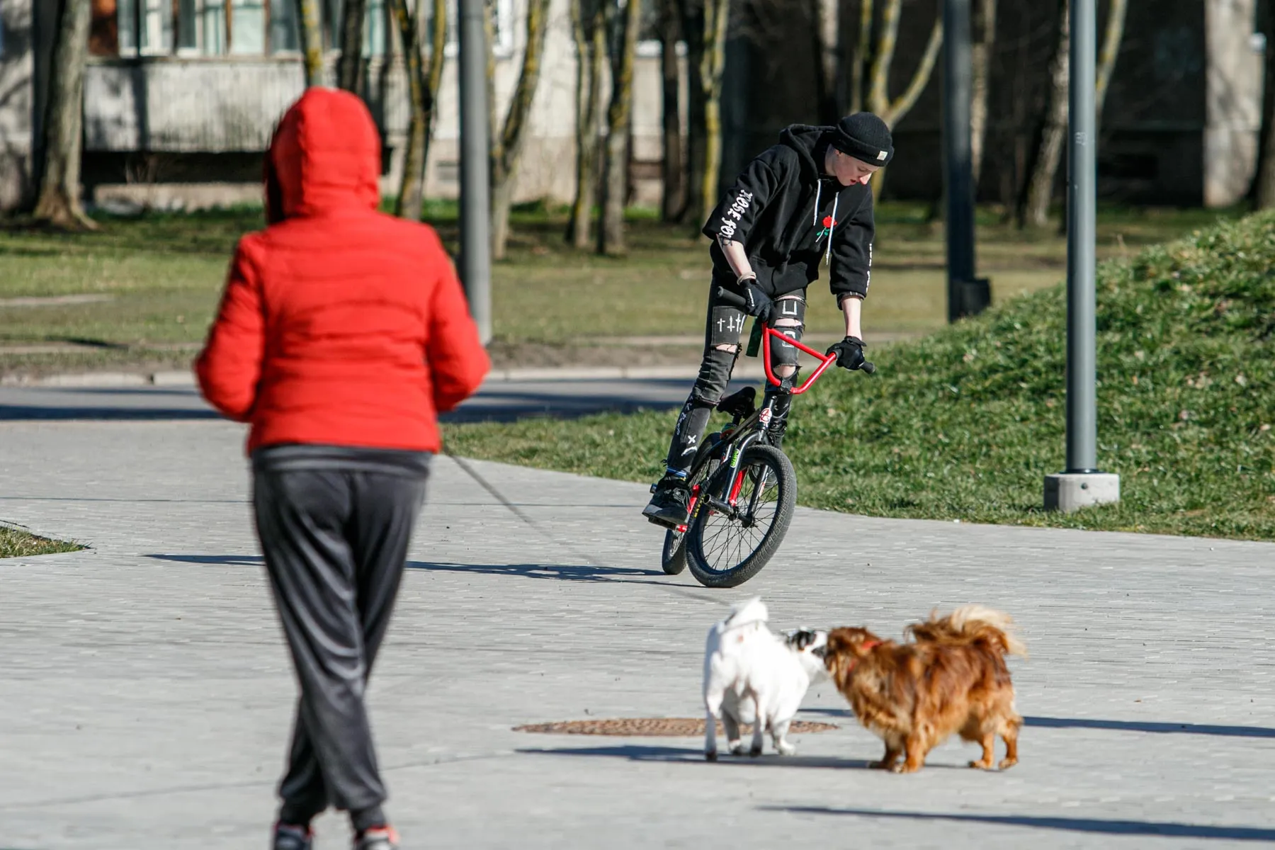 Žmonės Kauno parkuose