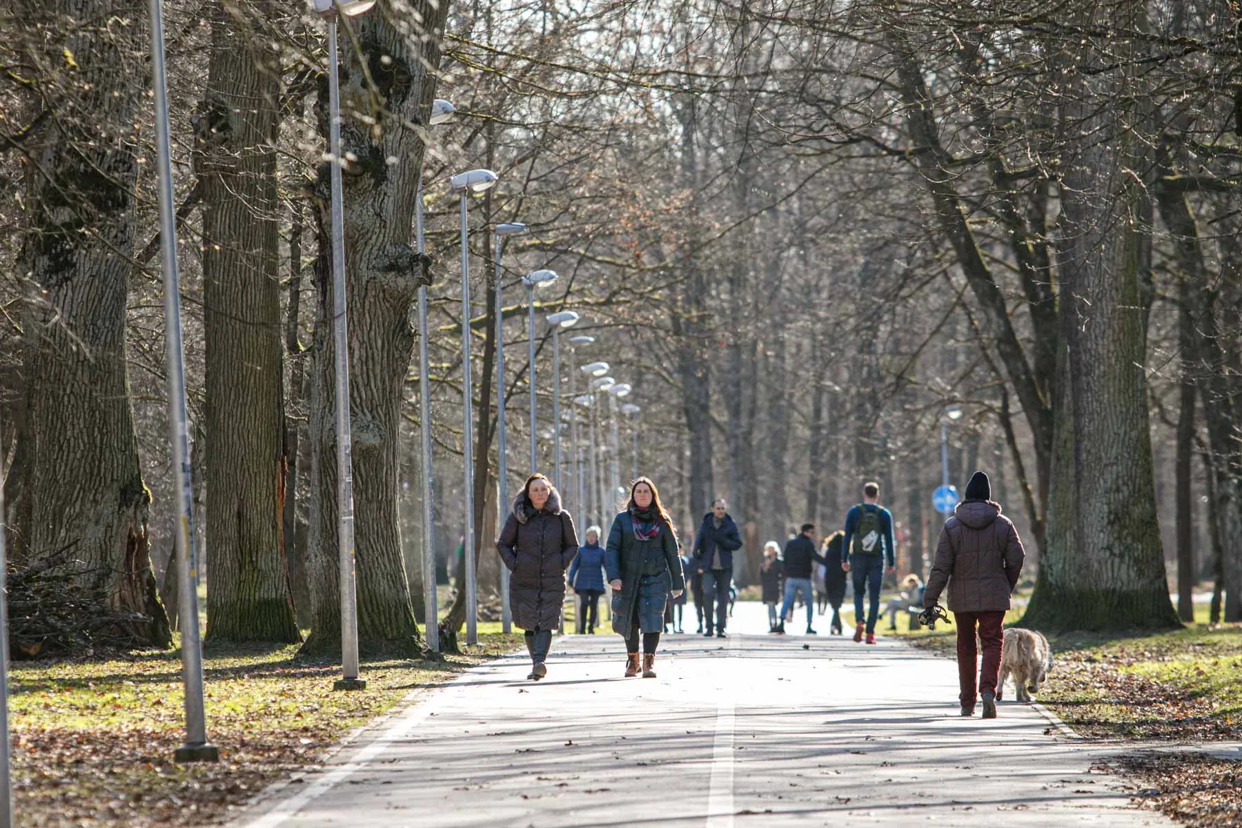 Žmonės Kauno parkuose