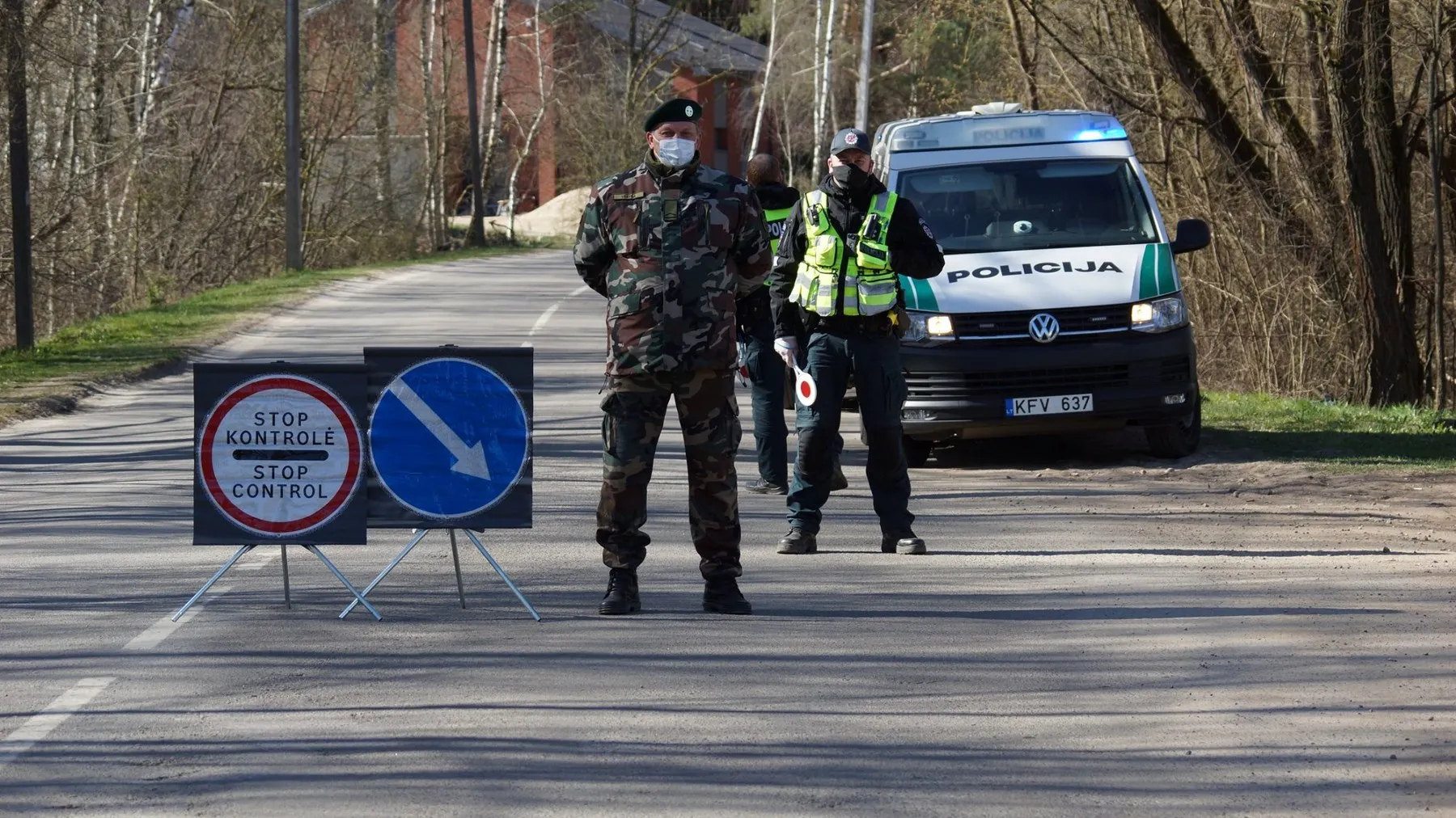 Policijos patikra ties miesto riba
