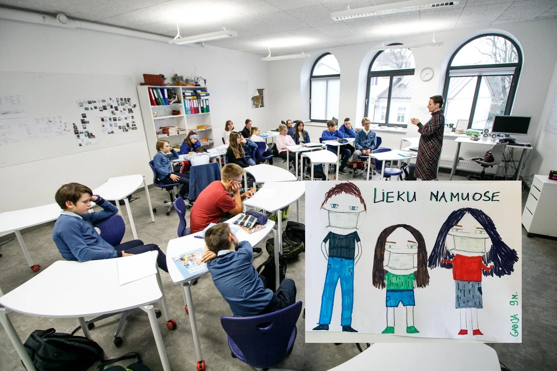 Piešinių konkursas „Lieku namuose“