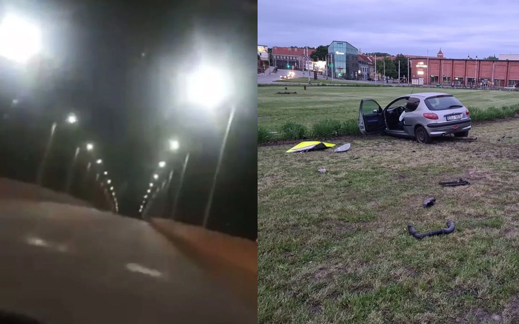 Avarija Kauno pilies žiedinėje sankryžoje