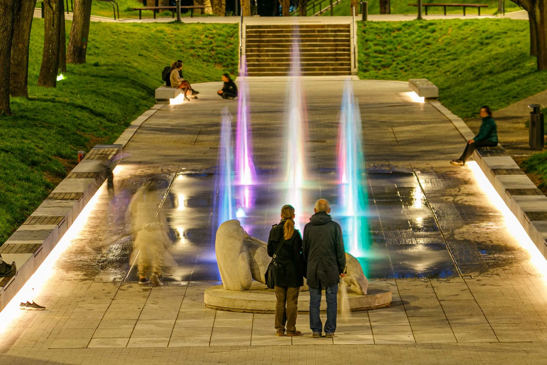 Kauko laiptų fontanas