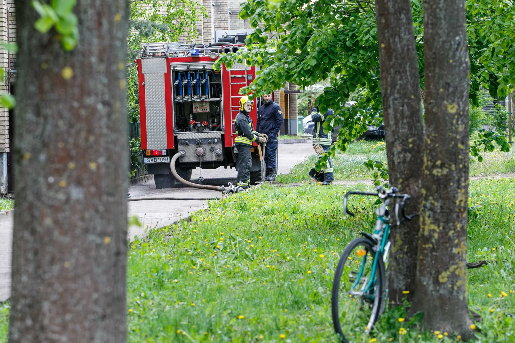 Gaisras Partizanų gatvėje