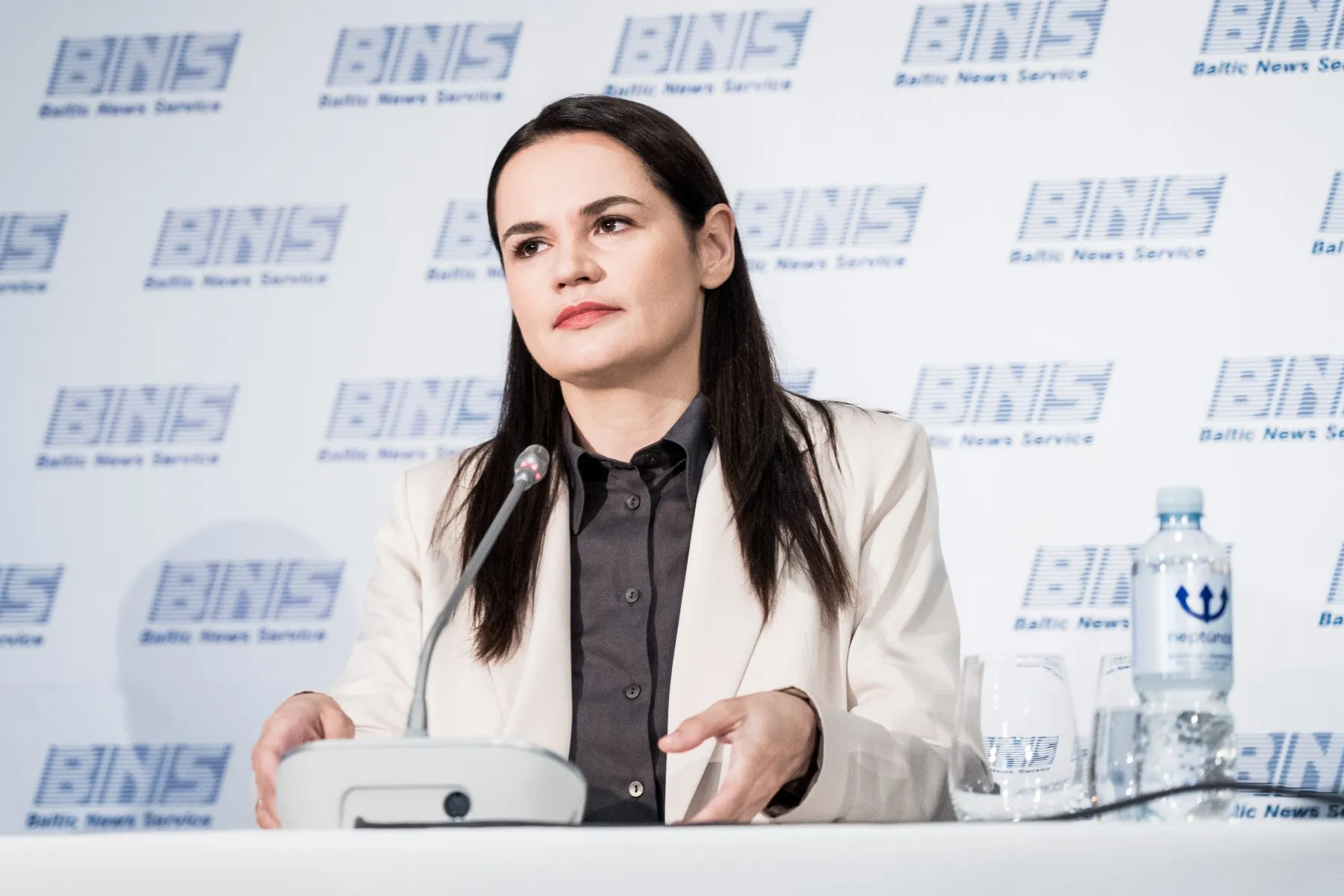 Sviatlana Cichanouskaja surengė spaudos konferenciją