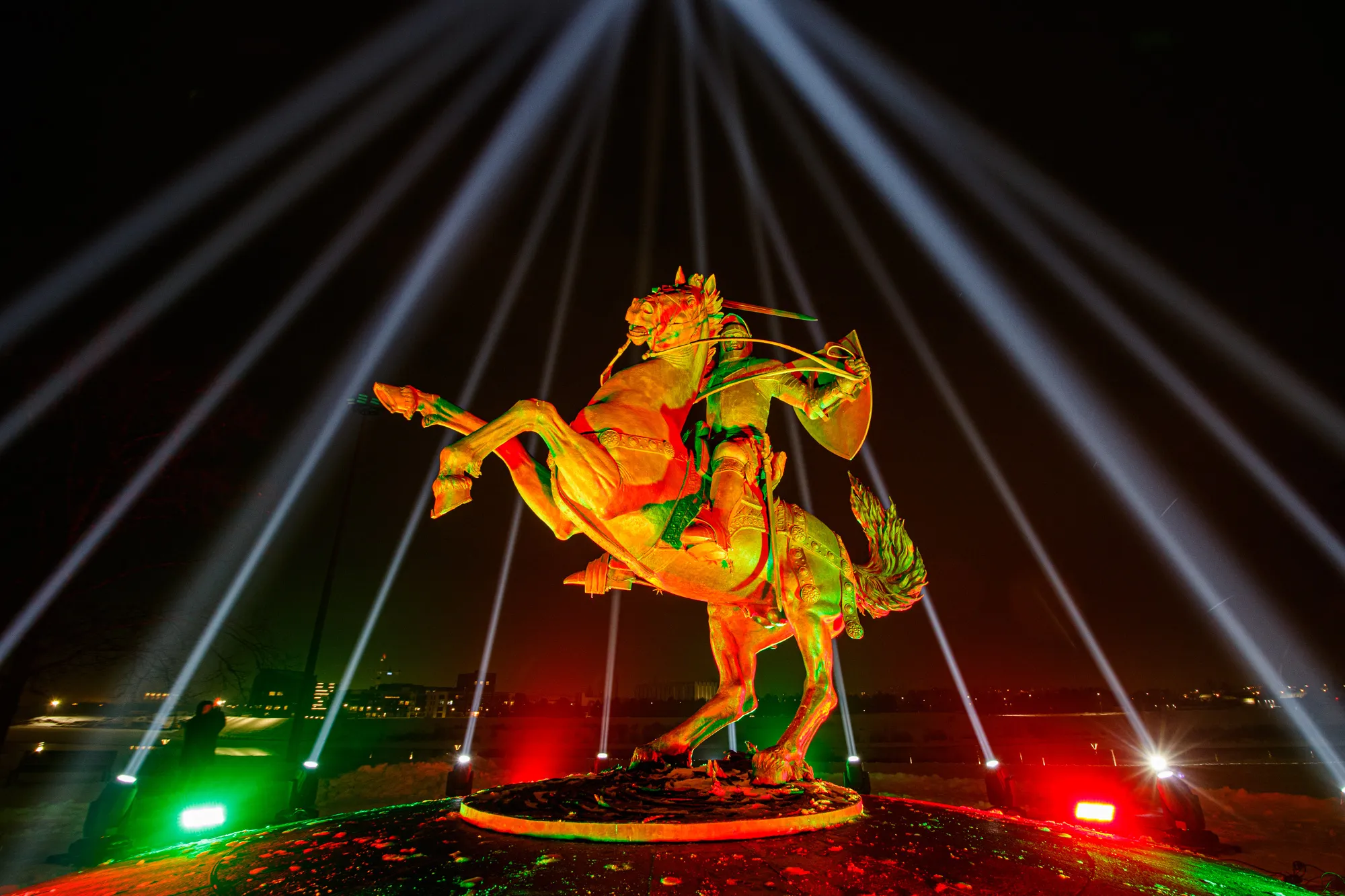 Apšviestas Vytis Vasario 16-osios proga