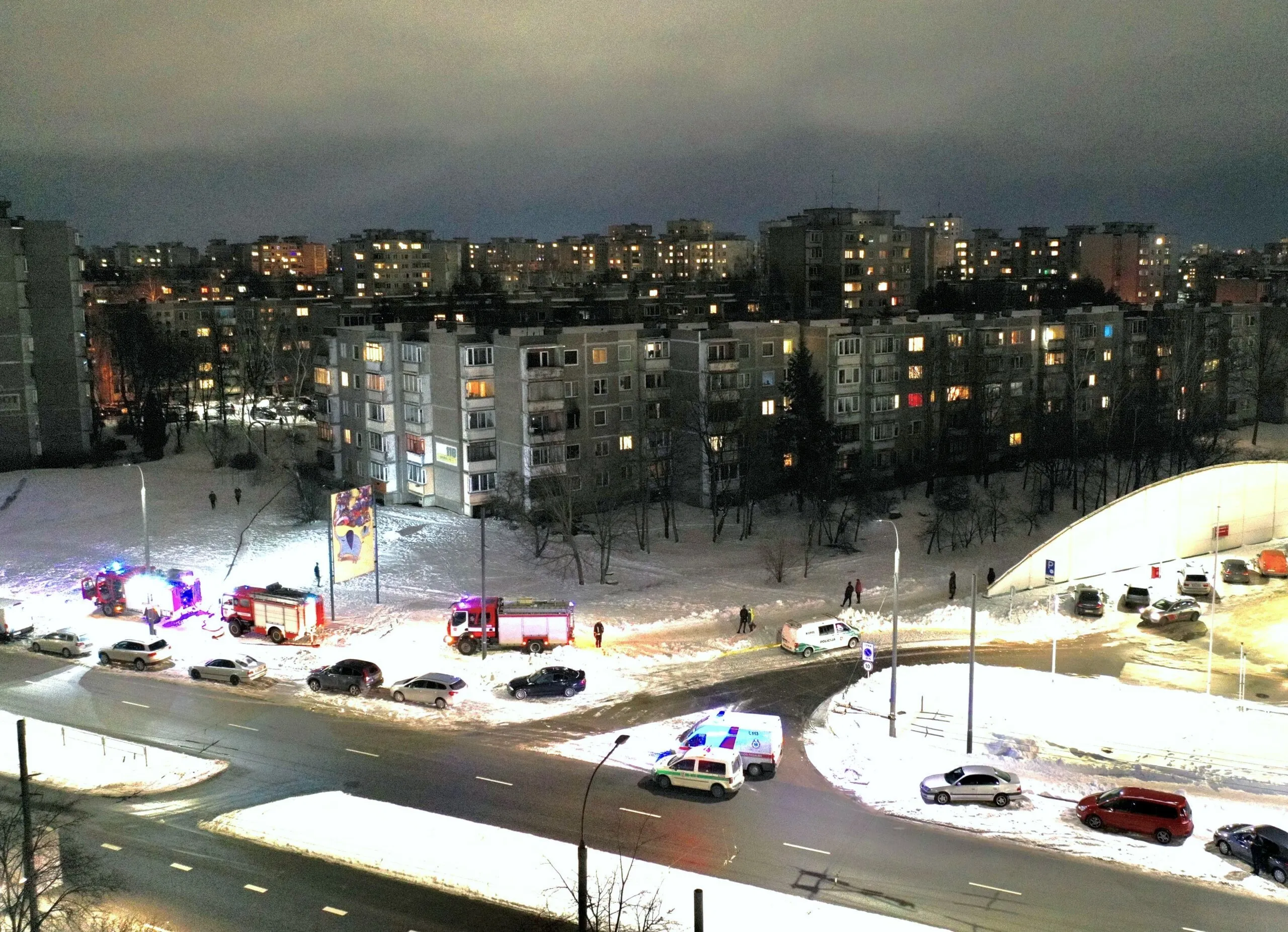 Gaisras Sukilėlių pr.