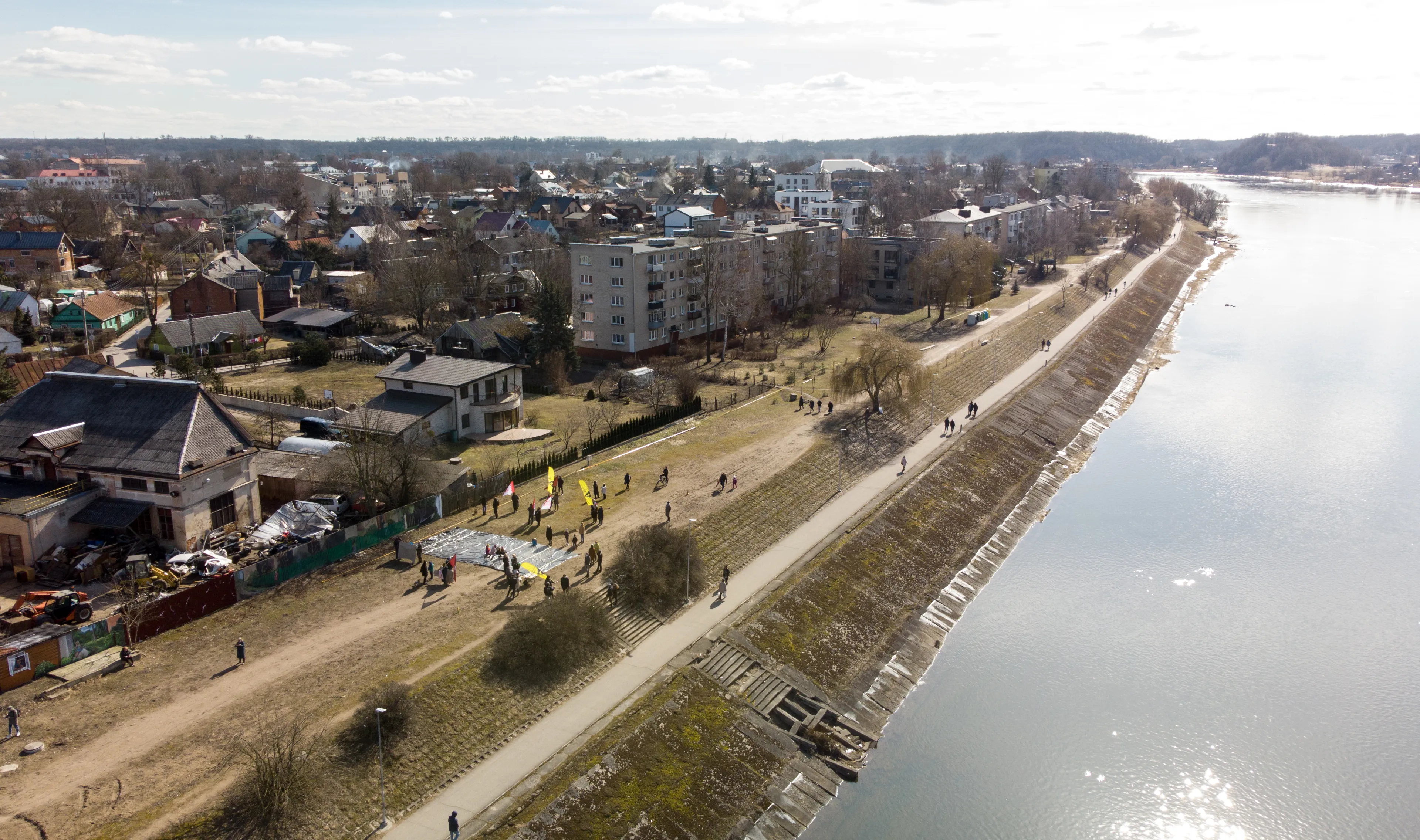 Žemųjų Šančių protestas Nemuno krantinėje