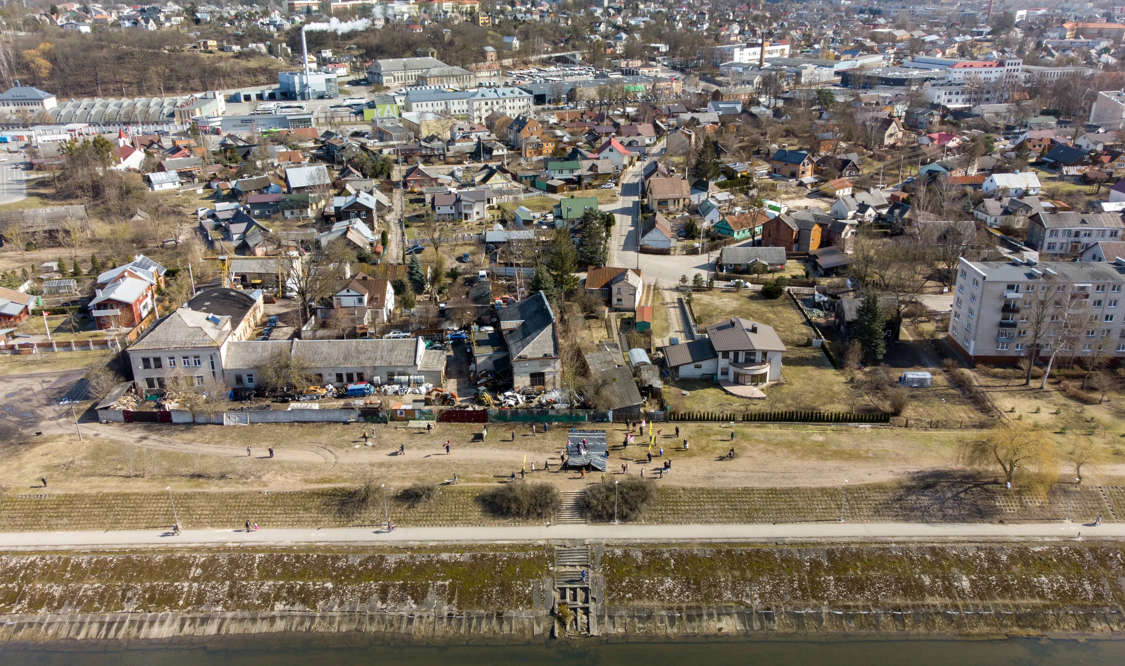 Žemųjų Šančių protestas Nemuno krantinėje