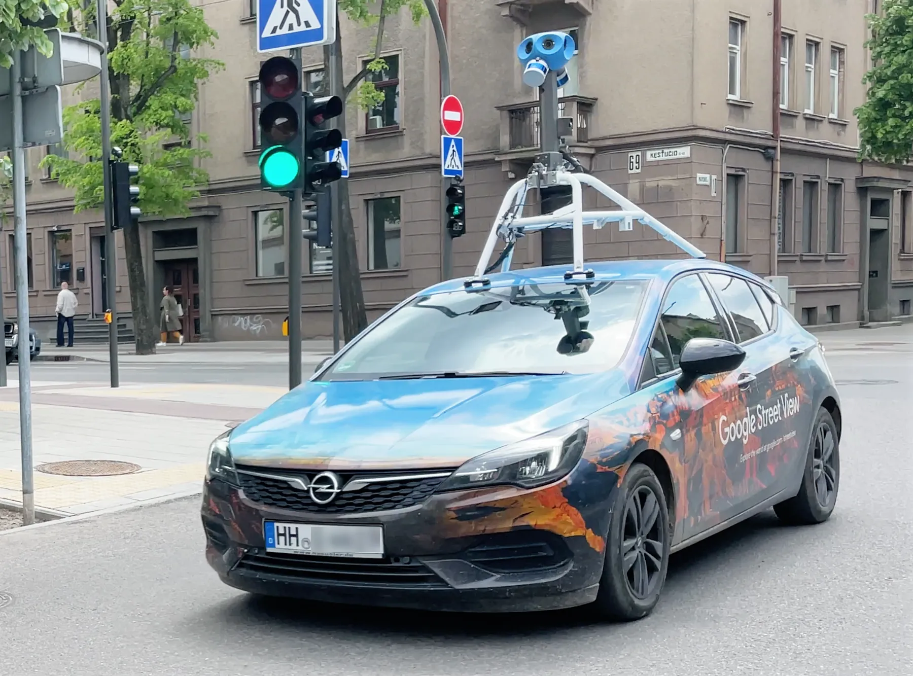 „Google Street View“ automobilis Kauno centre