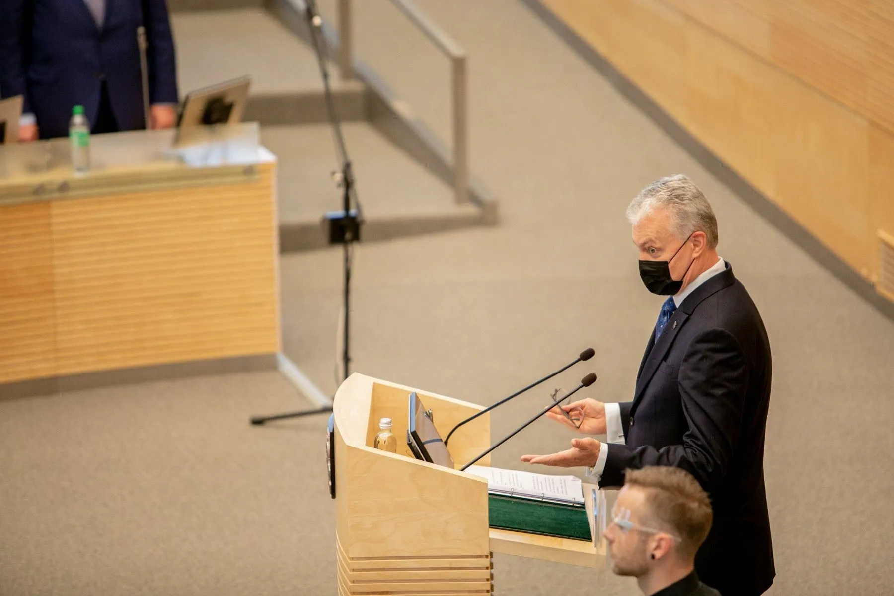 Gitanas Nausėda antradienį Seime skaito antrąjį savo metinį pranešimą / DELFI nuotr.