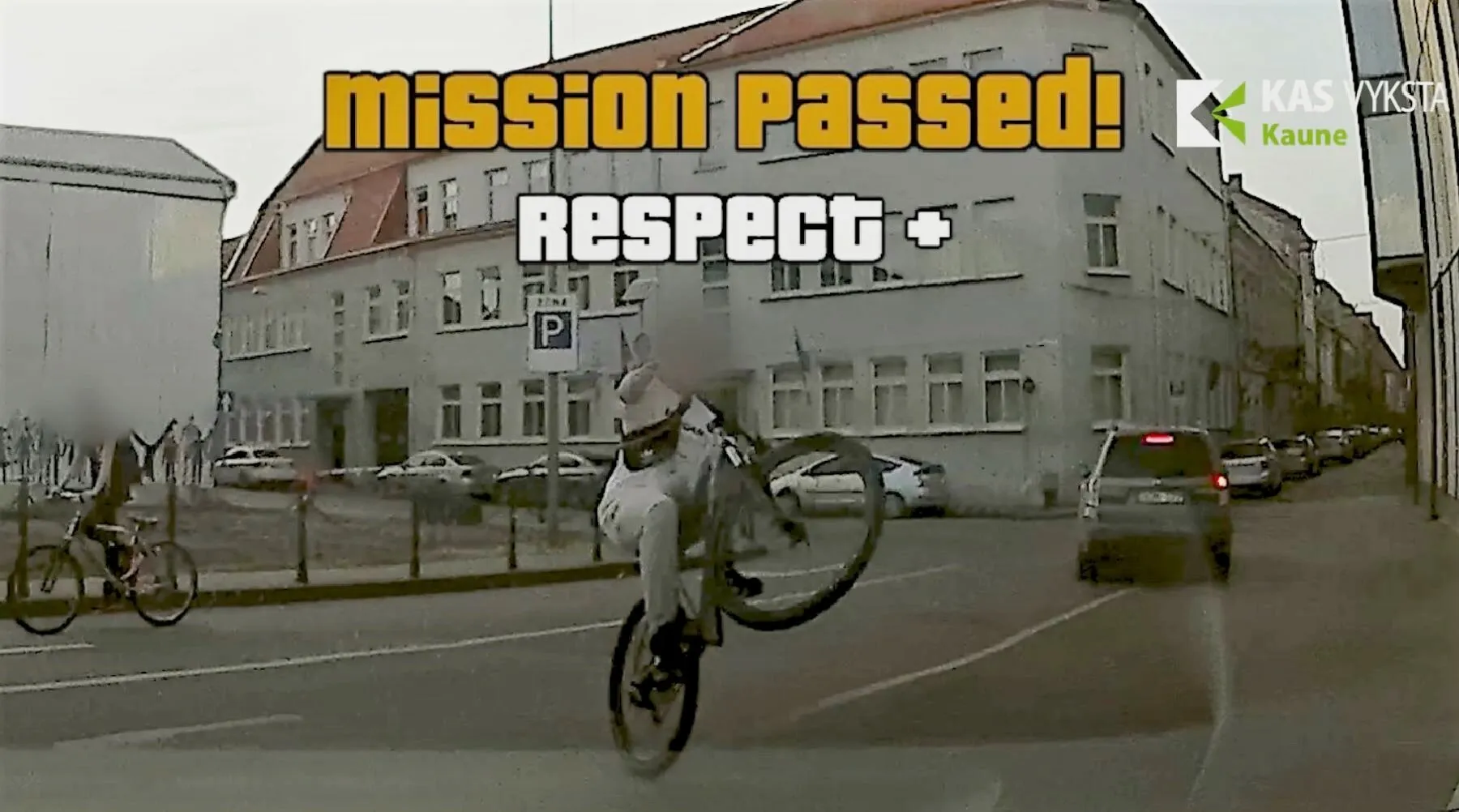 Dviratininkas Senamiestyje