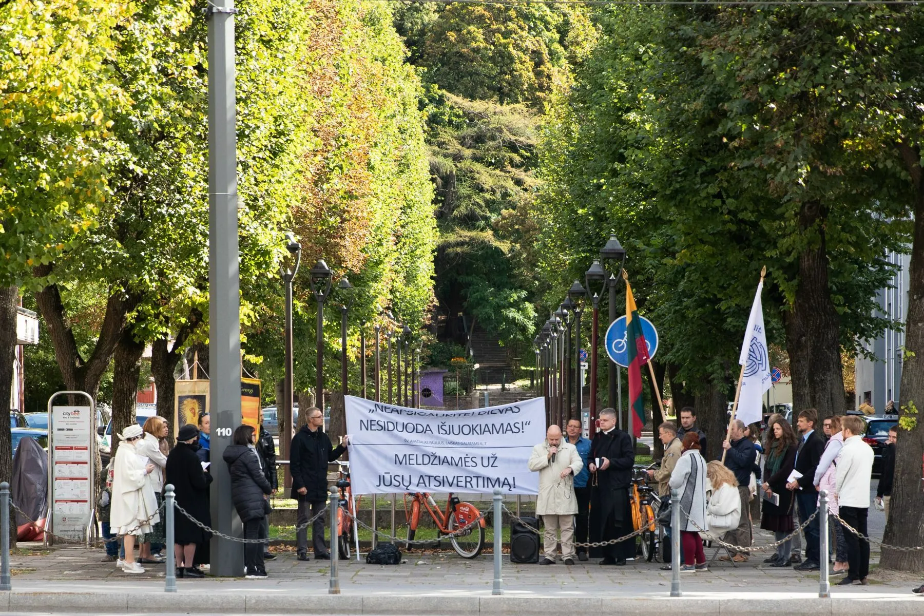 „Kaunas Pride“ eitynių malda / E. Kniežausko nuotr.