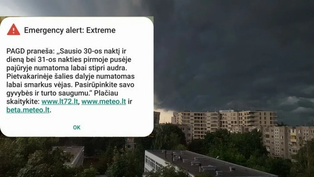Įspėjimas apie audrą