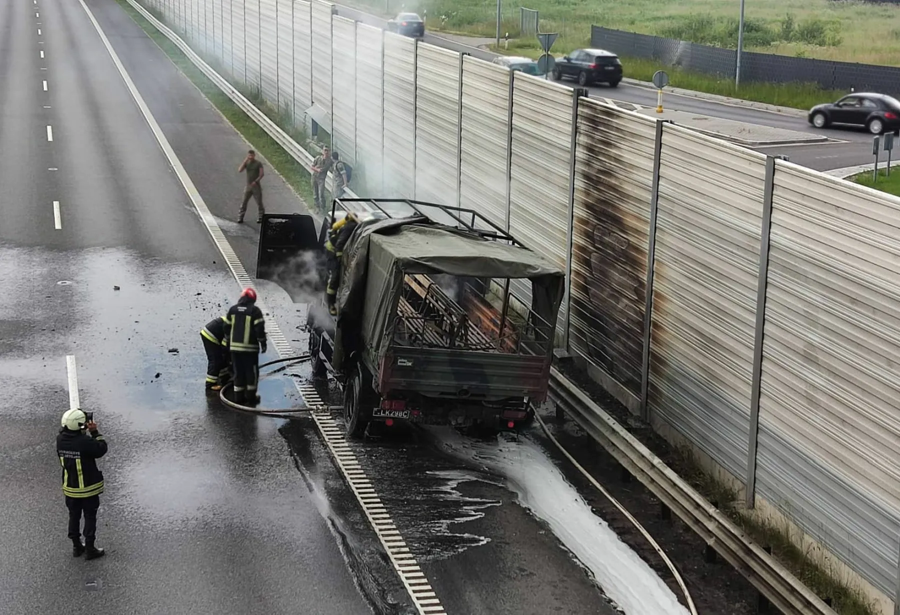 Gaisras autostradoje