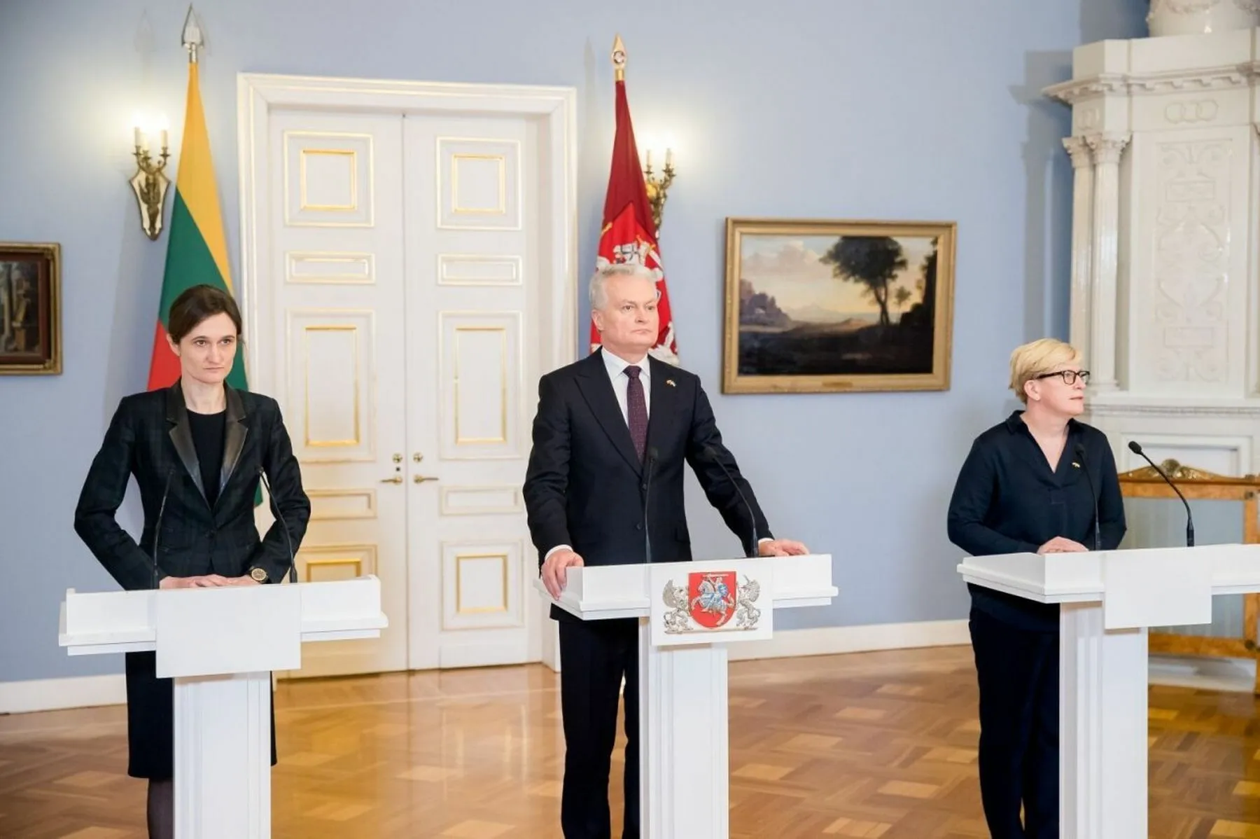 Viktorija Čmilytė-Nielsen, Gitanas Nausėda ir Ingrida Šimonytė