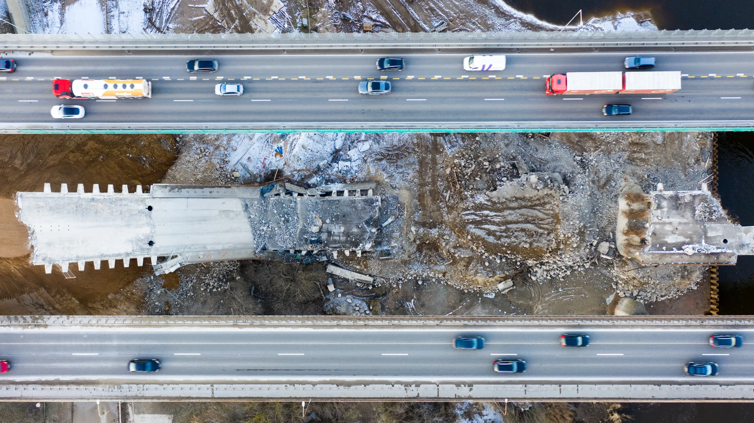 Griaunamas A. Meškinio (Kleboniškio) tiltas