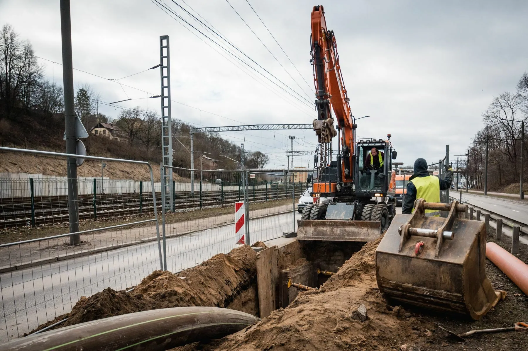 Kelio darbai Tunelio gatvėje