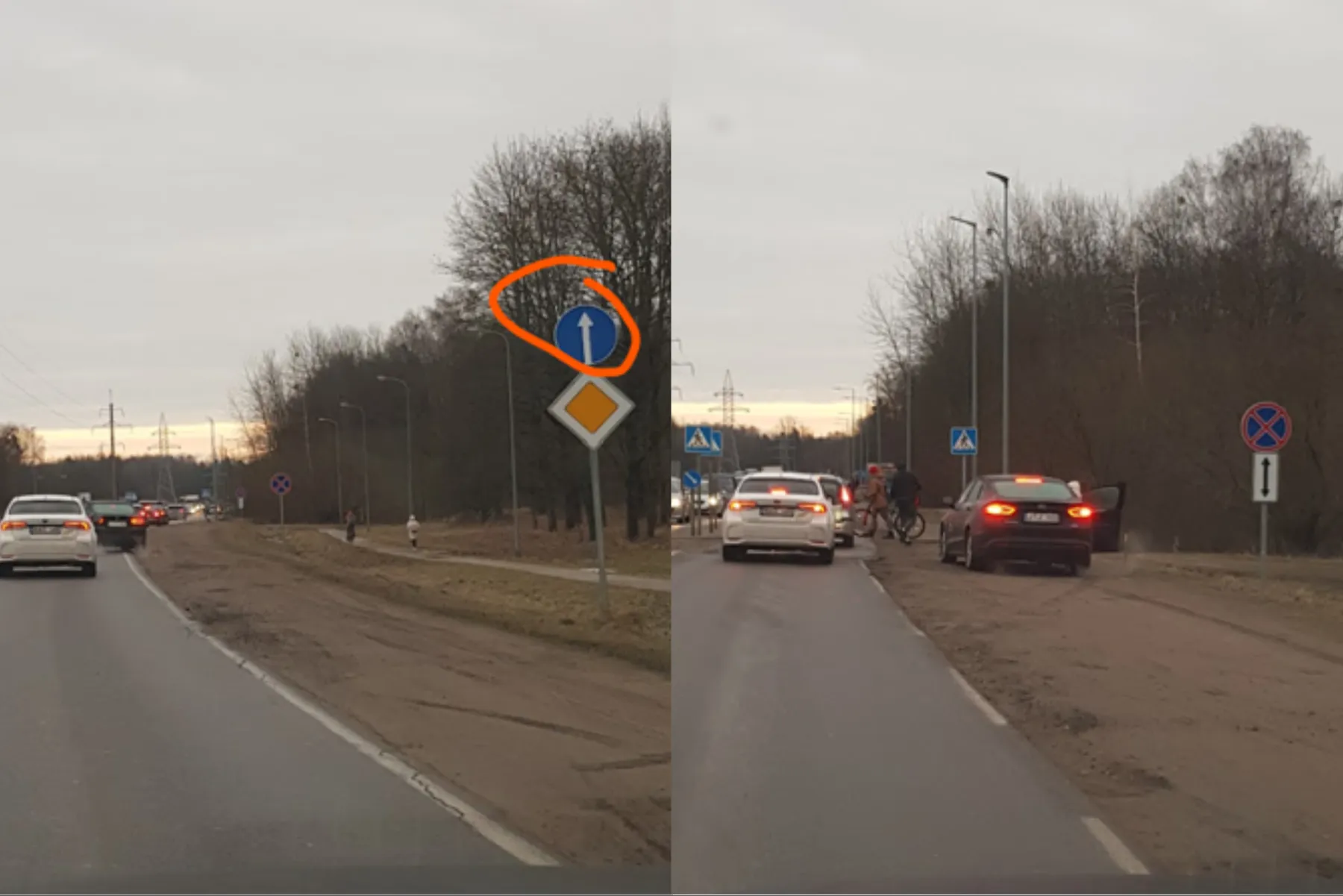 Kelio ženklai Ringauduose