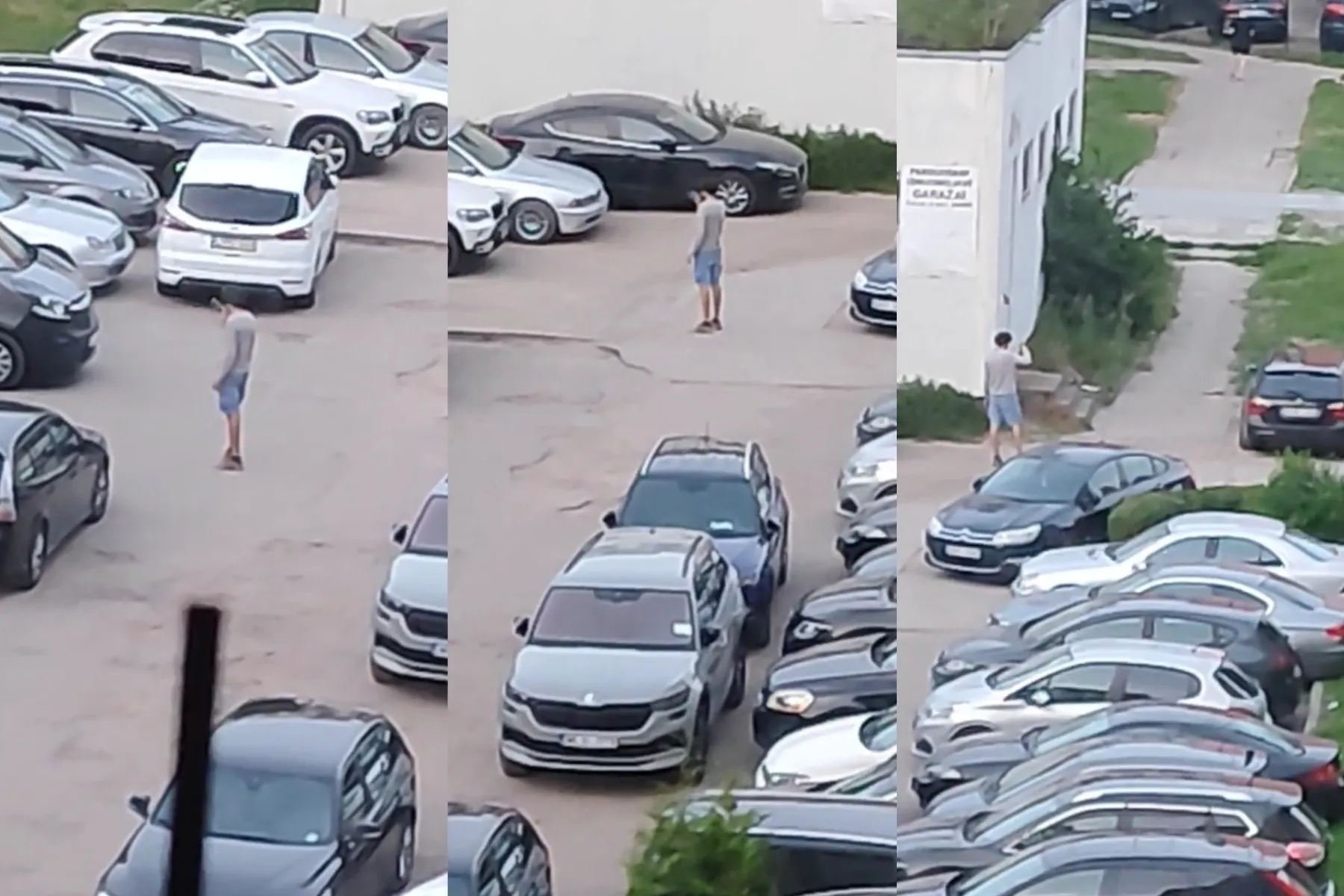 Ukmergės g. fotografuojami automobiliai