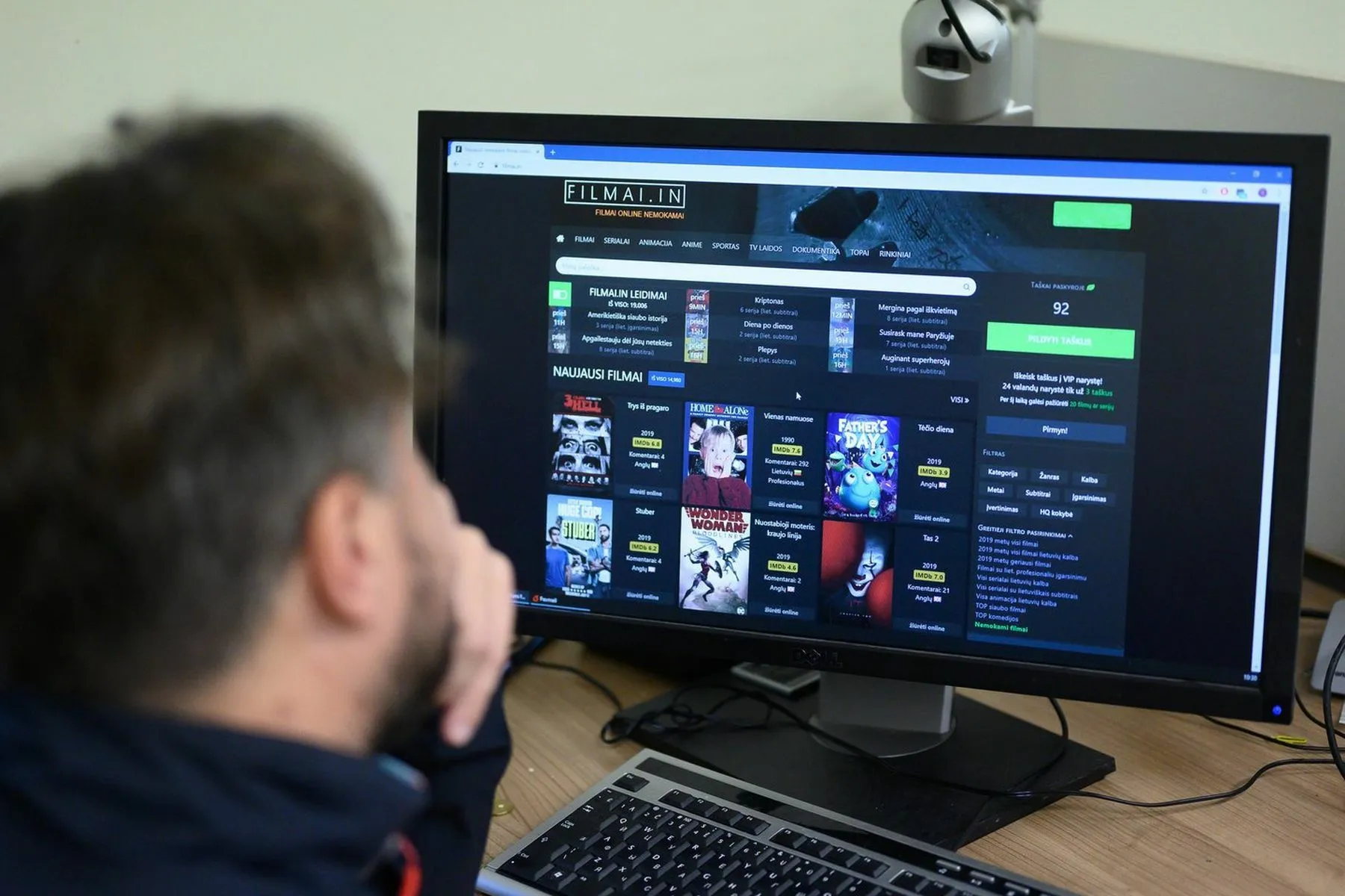 Piratavimas, filmai in