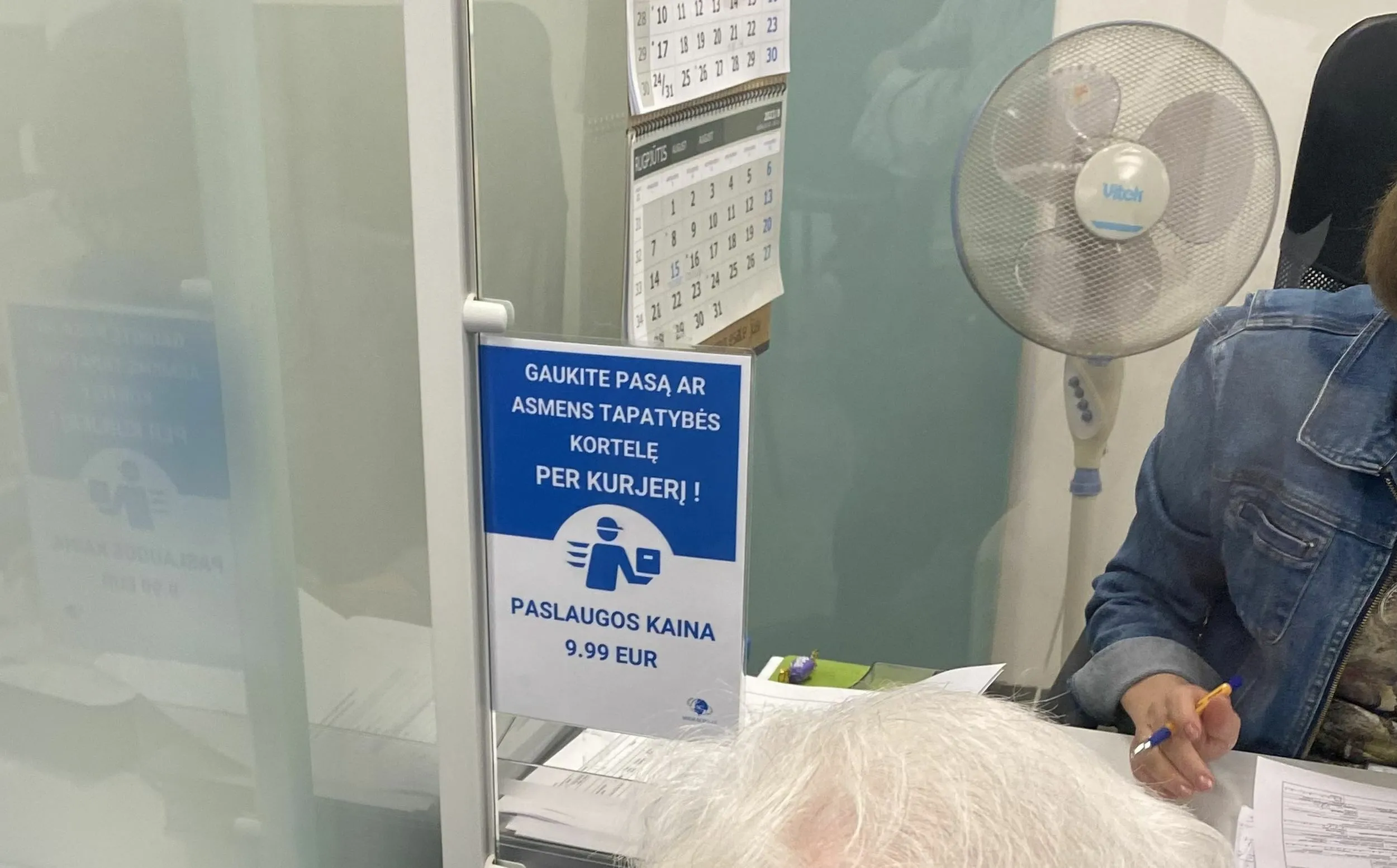 Asmens dokumento pristatymo kaina