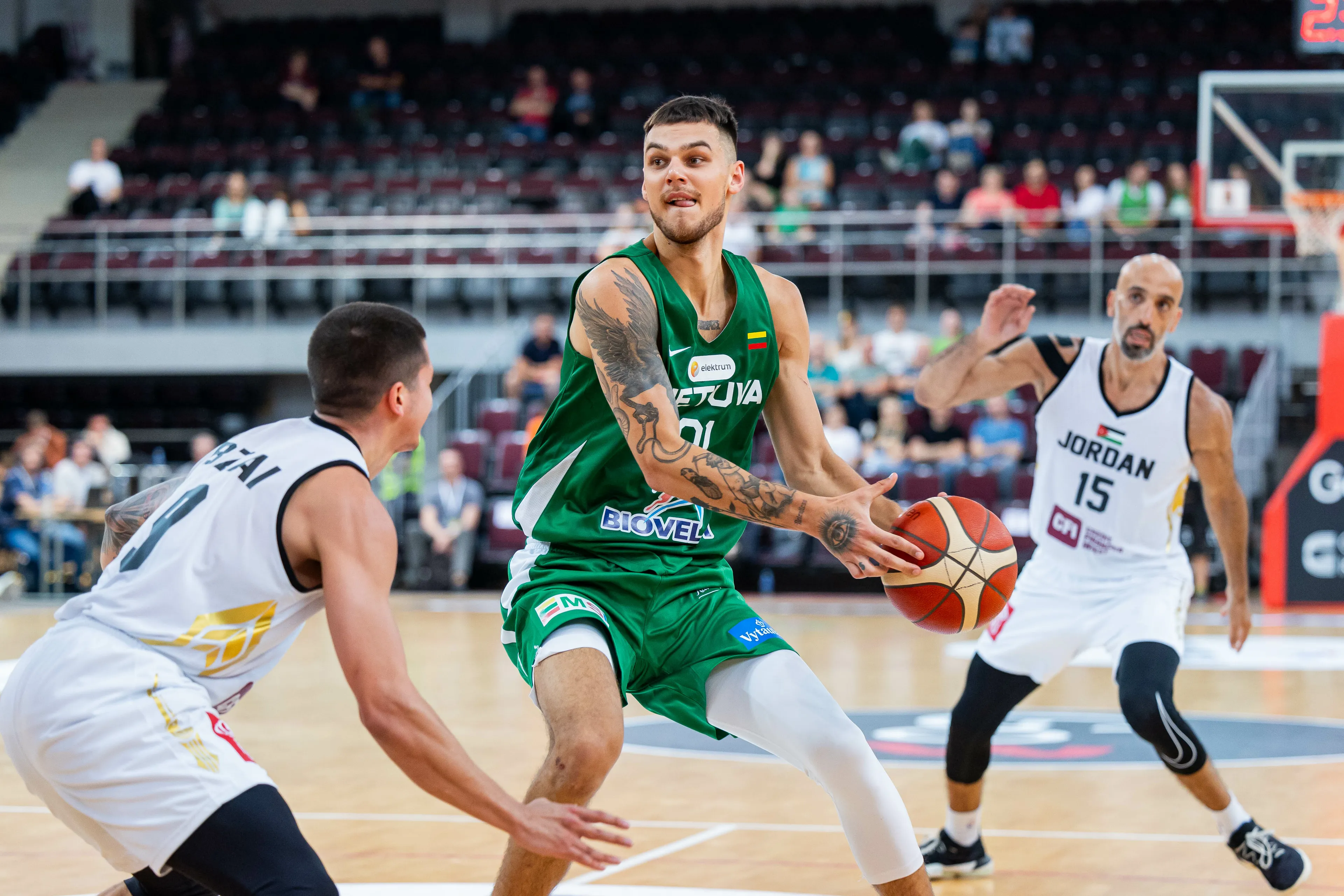 Rezervinė Lietuvos krepšinio rinktinė trečią kartą sutriuškino Jordaniją