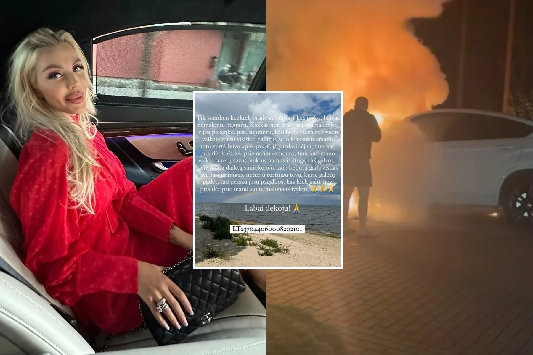 Padegtas M. Bui „BMW“ automobilis: moteris prašo pagalbos