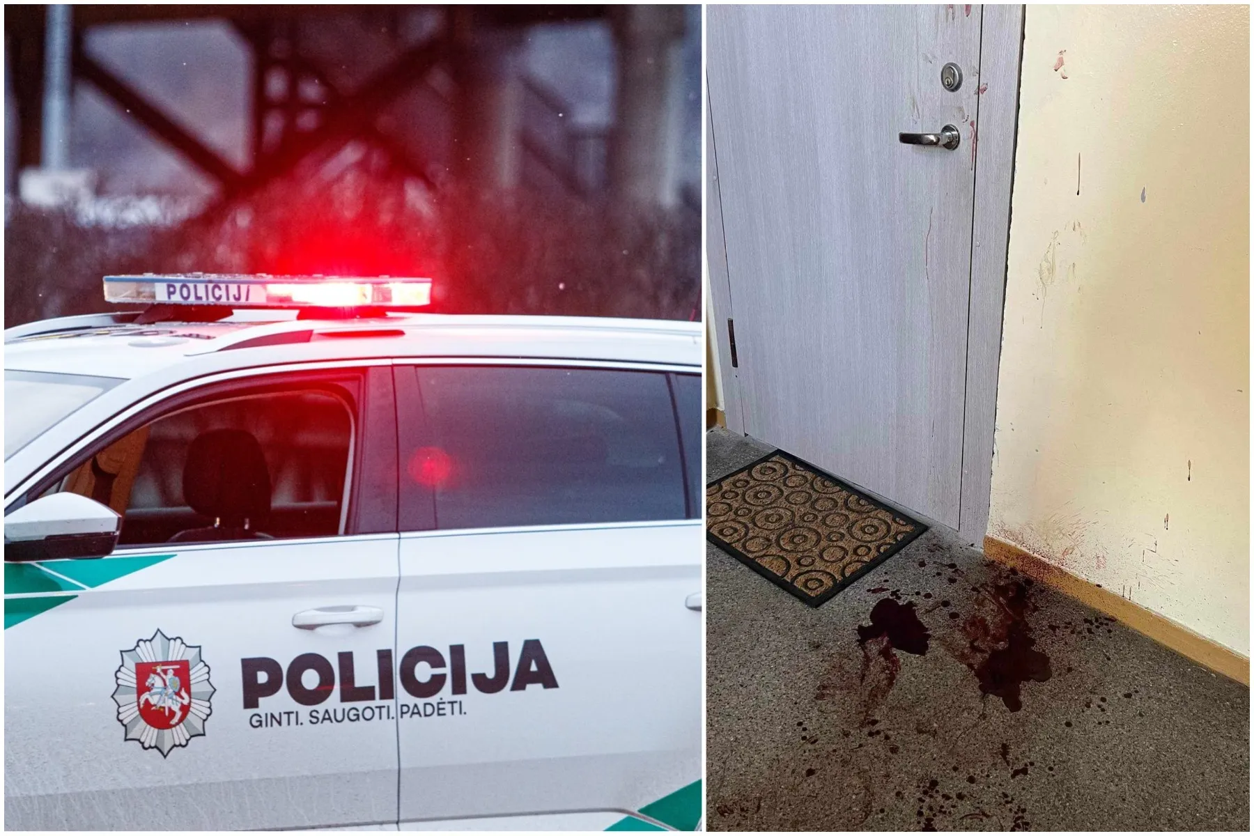 Kraujas Vydūno al. laiptinėje