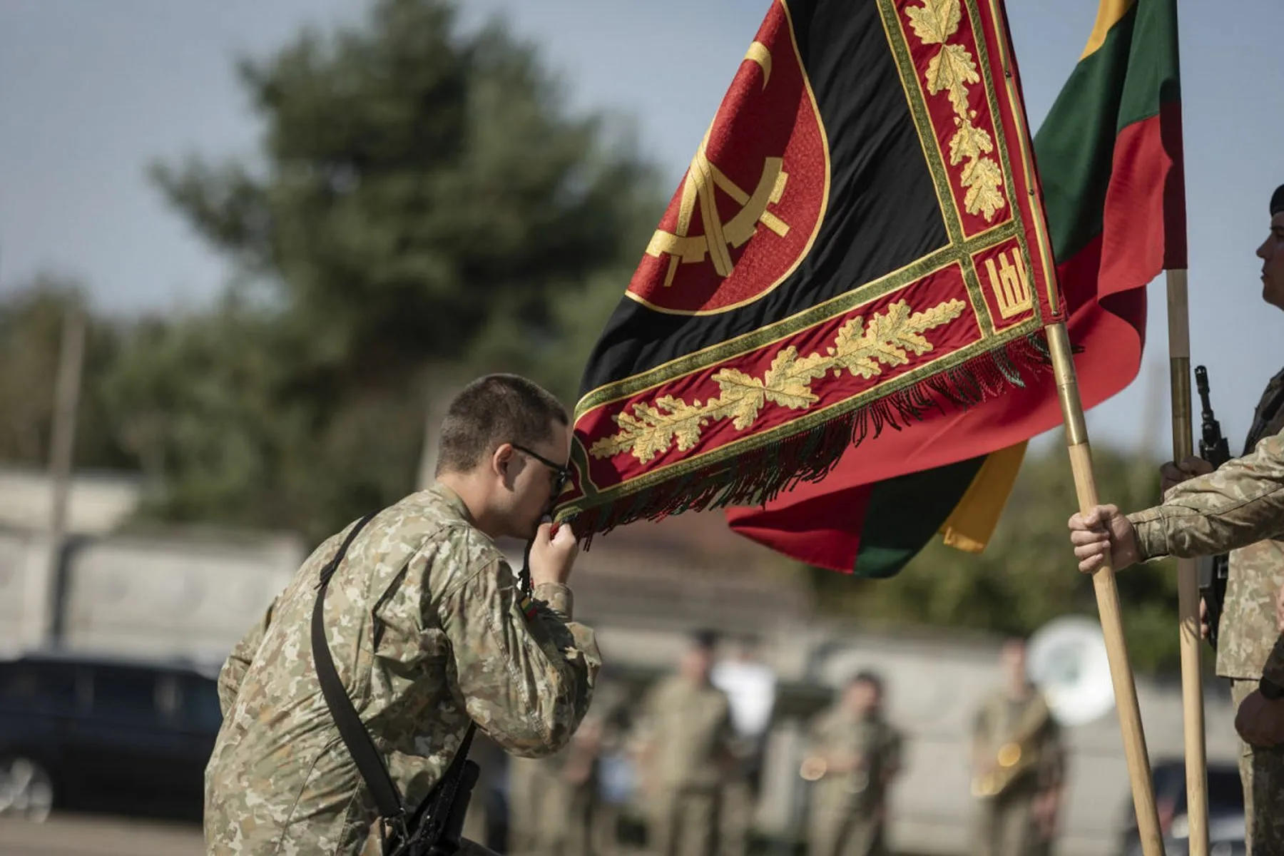 J. Vitkaus inžinerijos batalione vykusioje ceremonijoje dalyvavęs V. Rupšys: tai viso gyvenimo priesaika