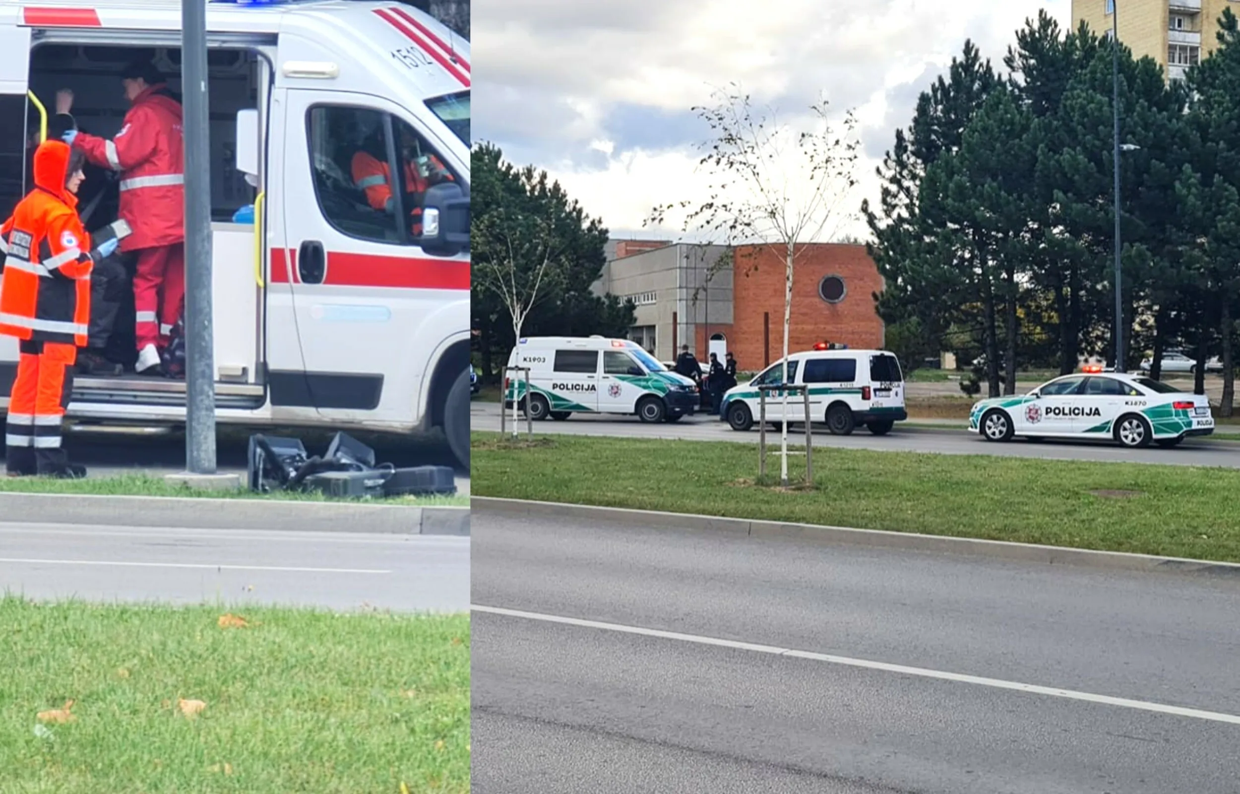 Taikos prospekte sugadintas trikojis